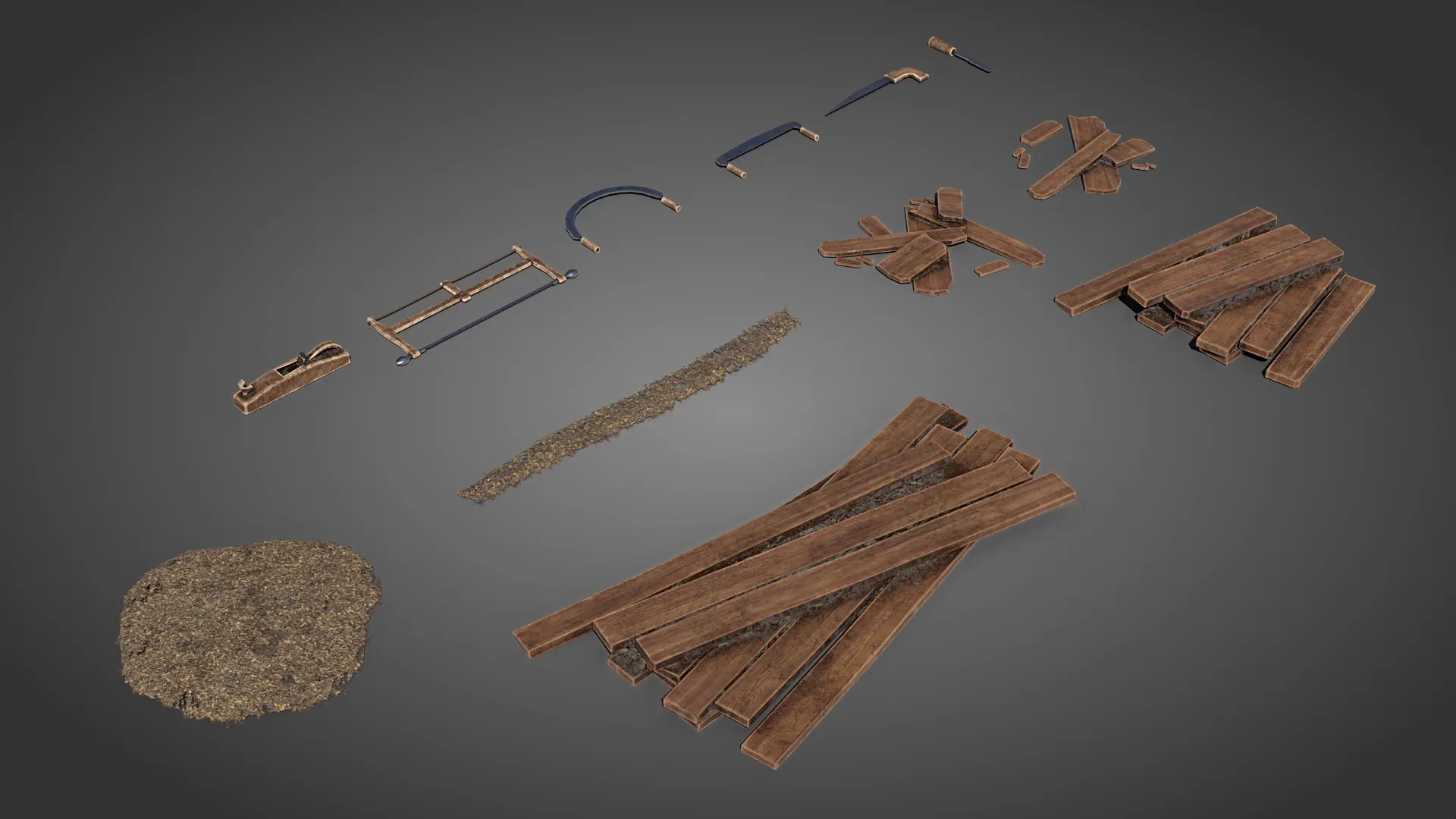 Medieval carpenter props