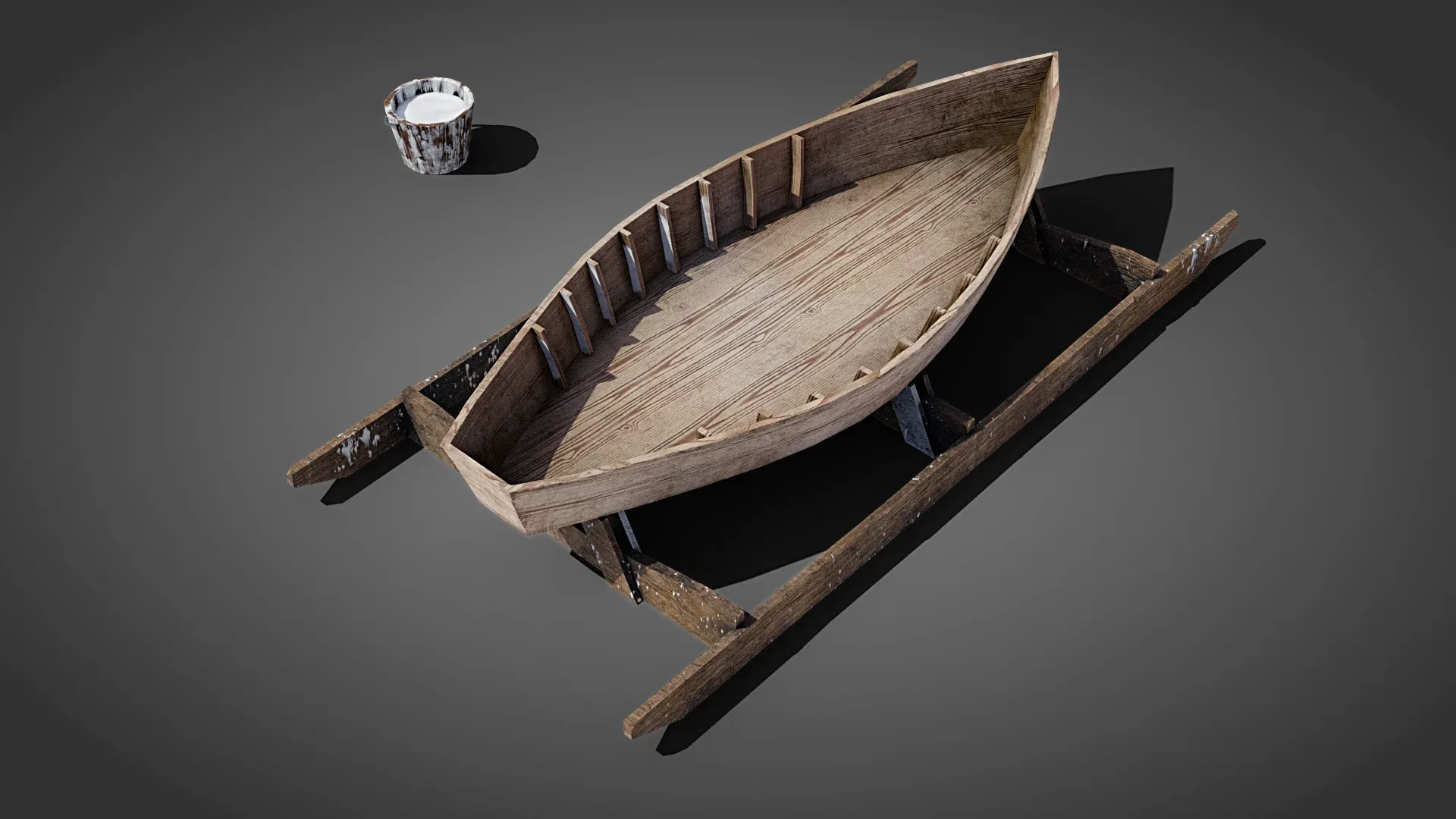 Medieval boatmaker props