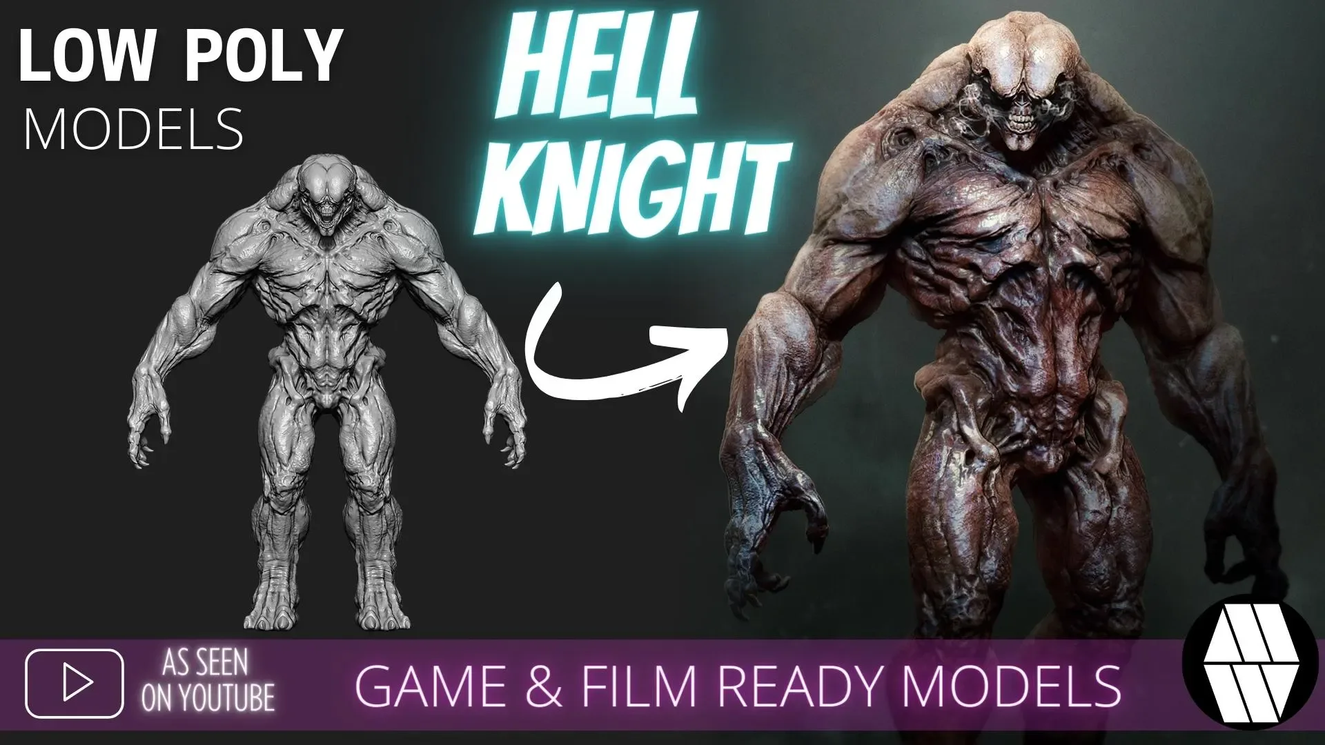 Game & Film Ready: Hell Knight Low Poly FBX Models
