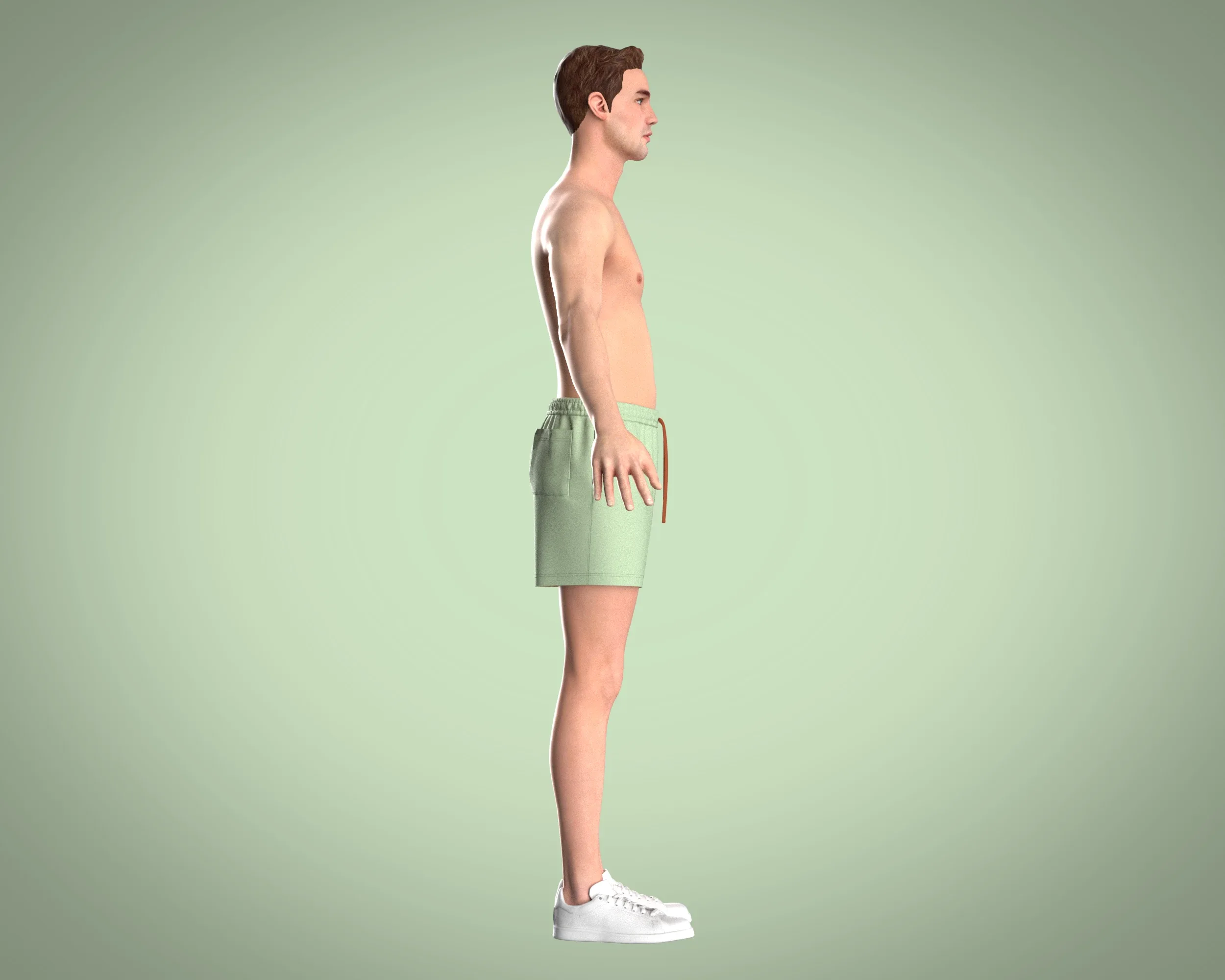 Mens Shorts Pant-Painterly Scenic | Marvelous / Clo3d / obj / fbx