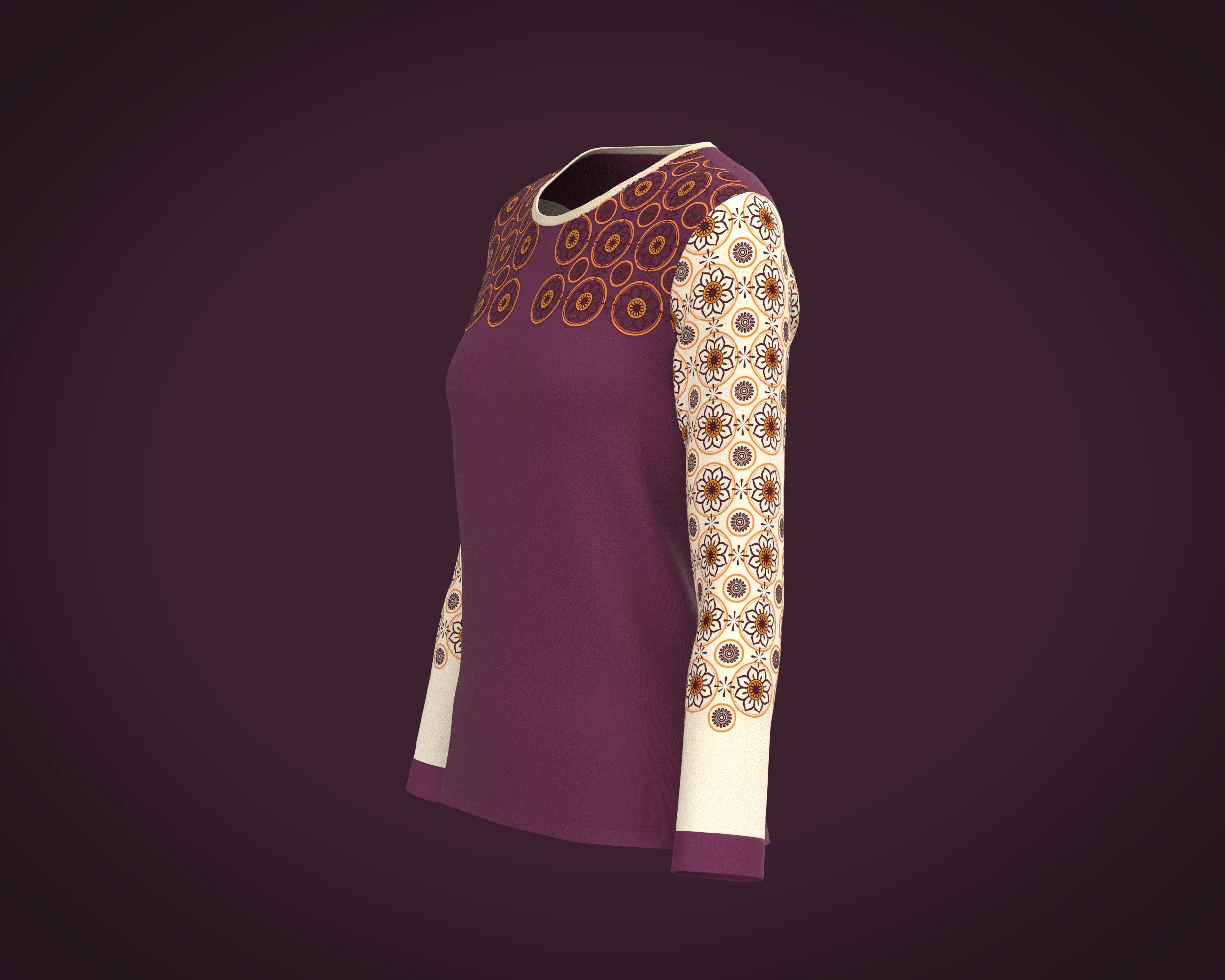 Ladies Long sleeve Tshirt | Marvelous / Clo3d / obj / fbx