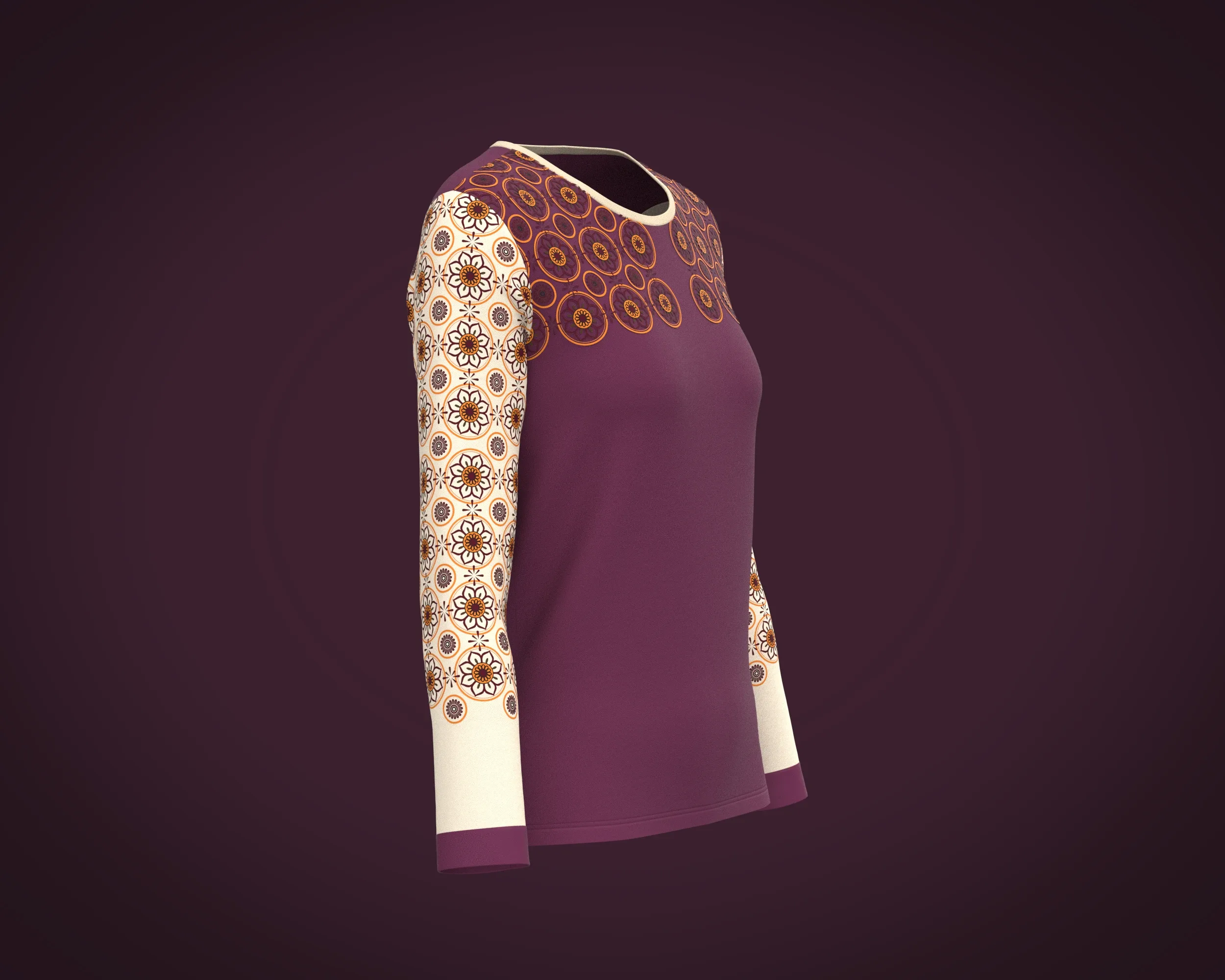 Ladies Long sleeve Tshirt | Marvelous / Clo3d / obj / fbx