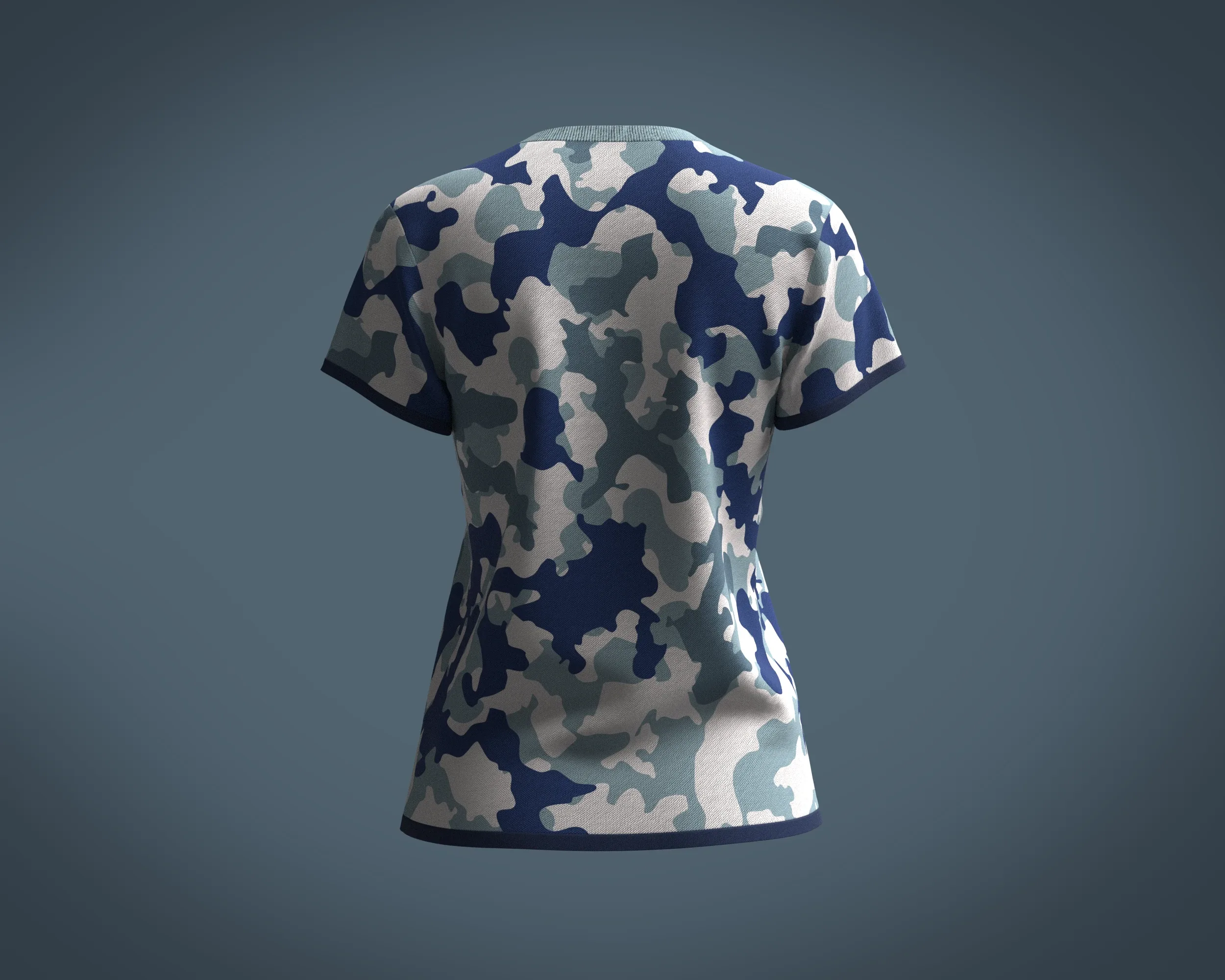 Ladies Camo T-Shirt | Marvelous / Clo3d / obj / fbx