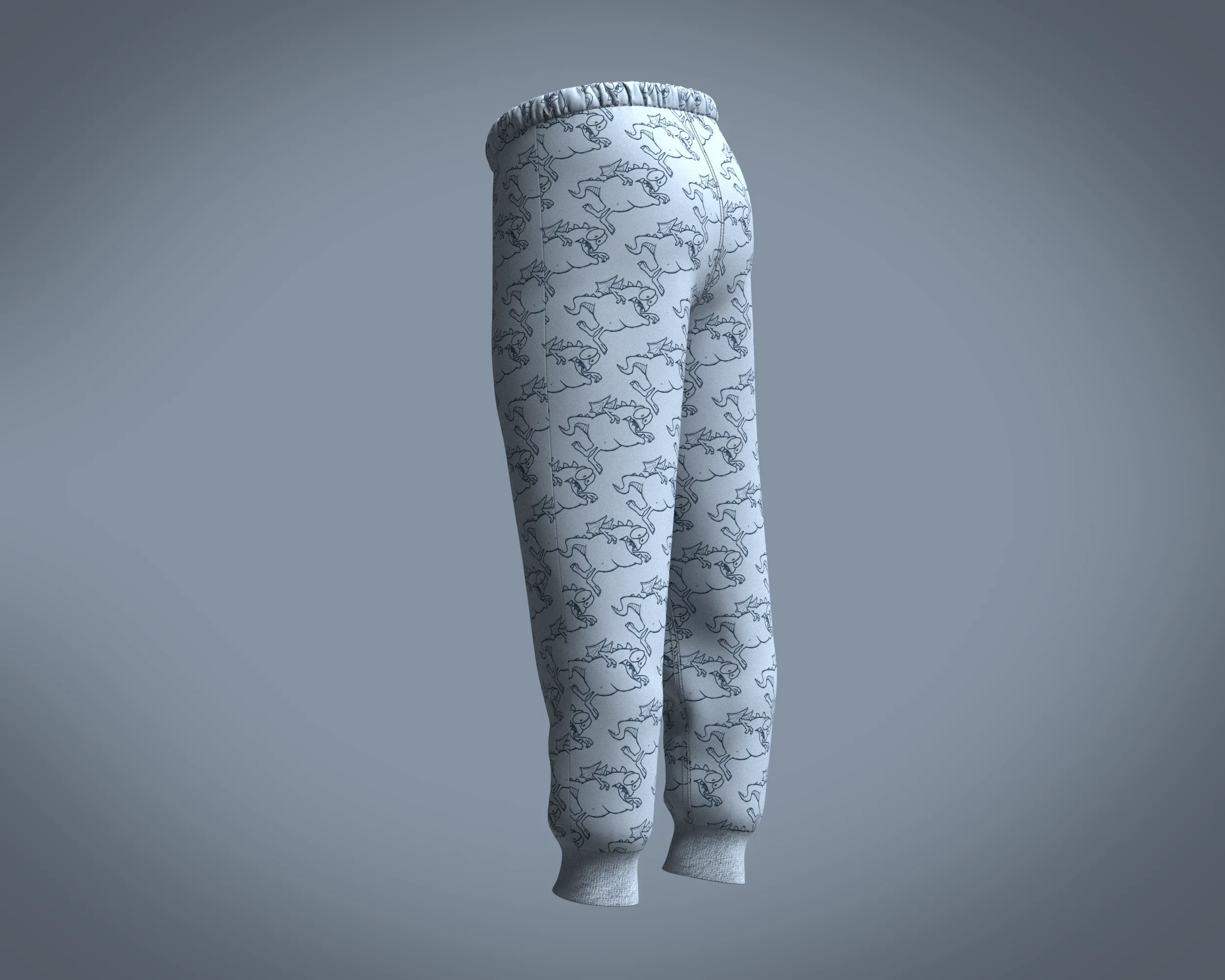 Kids-Printed Jogger | Marvelous / Clo3d / obj / fbx