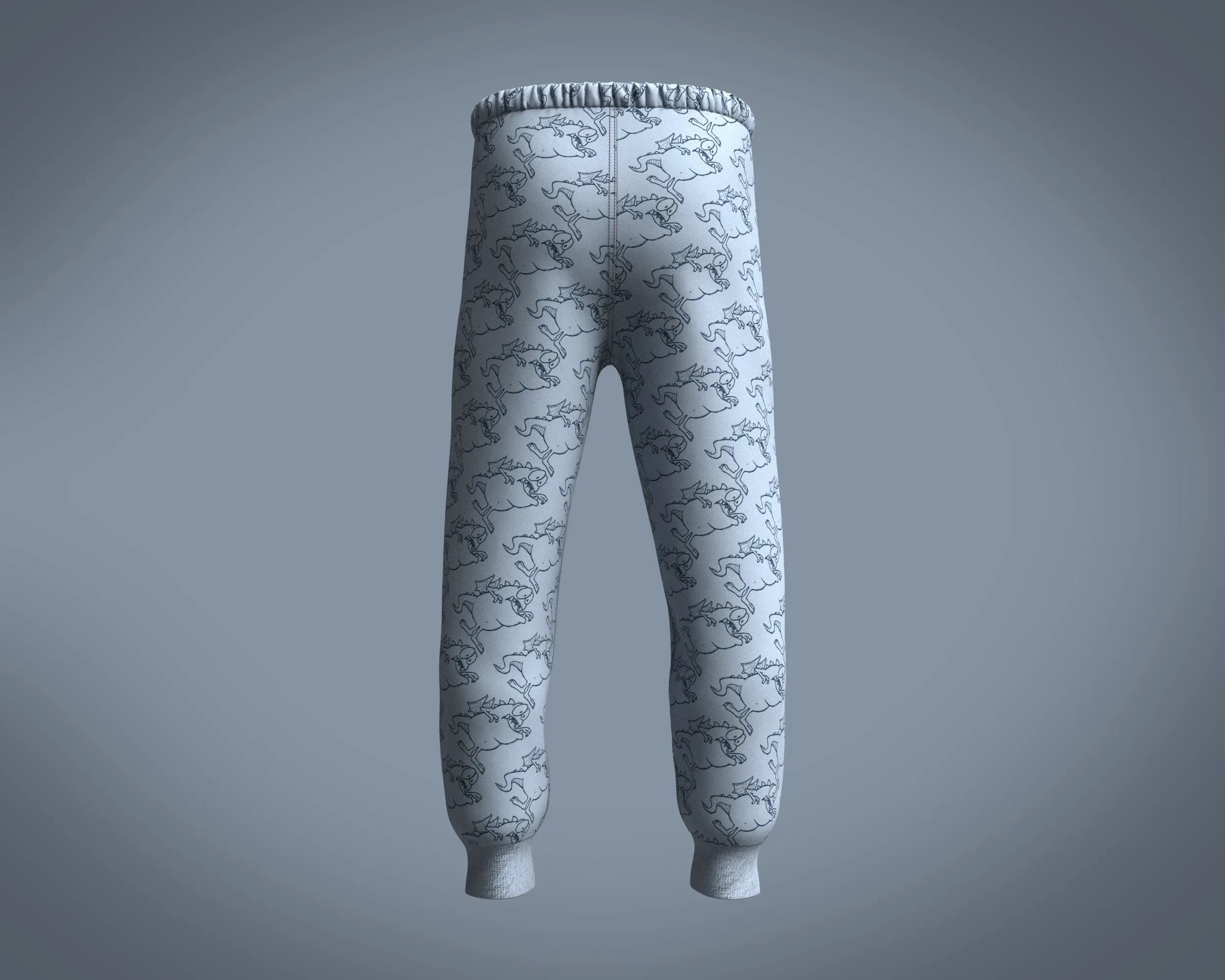 Kids-Printed Jogger | Marvelous / Clo3d / obj / fbx