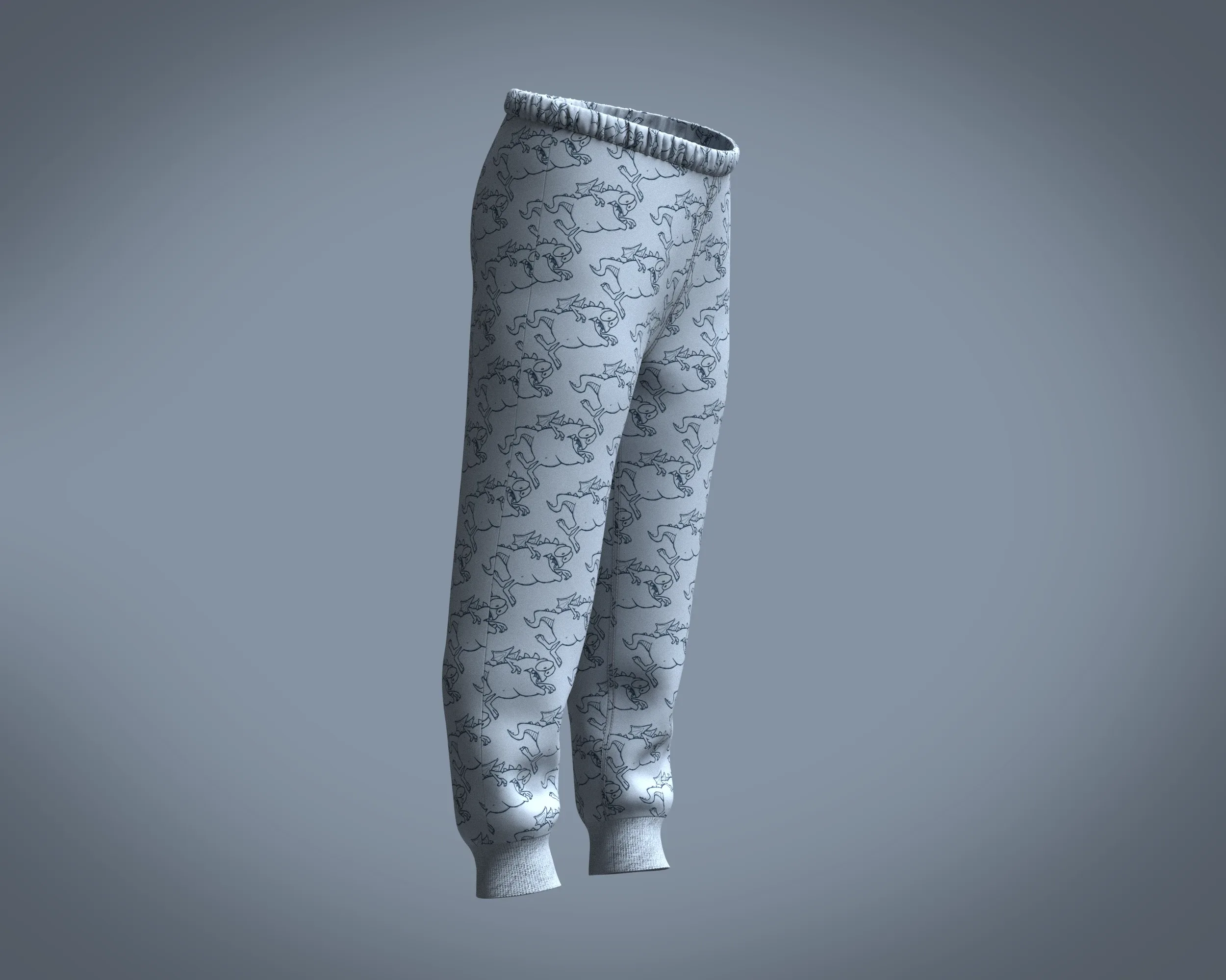 Kids-Printed Jogger | Marvelous / Clo3d / obj / fbx