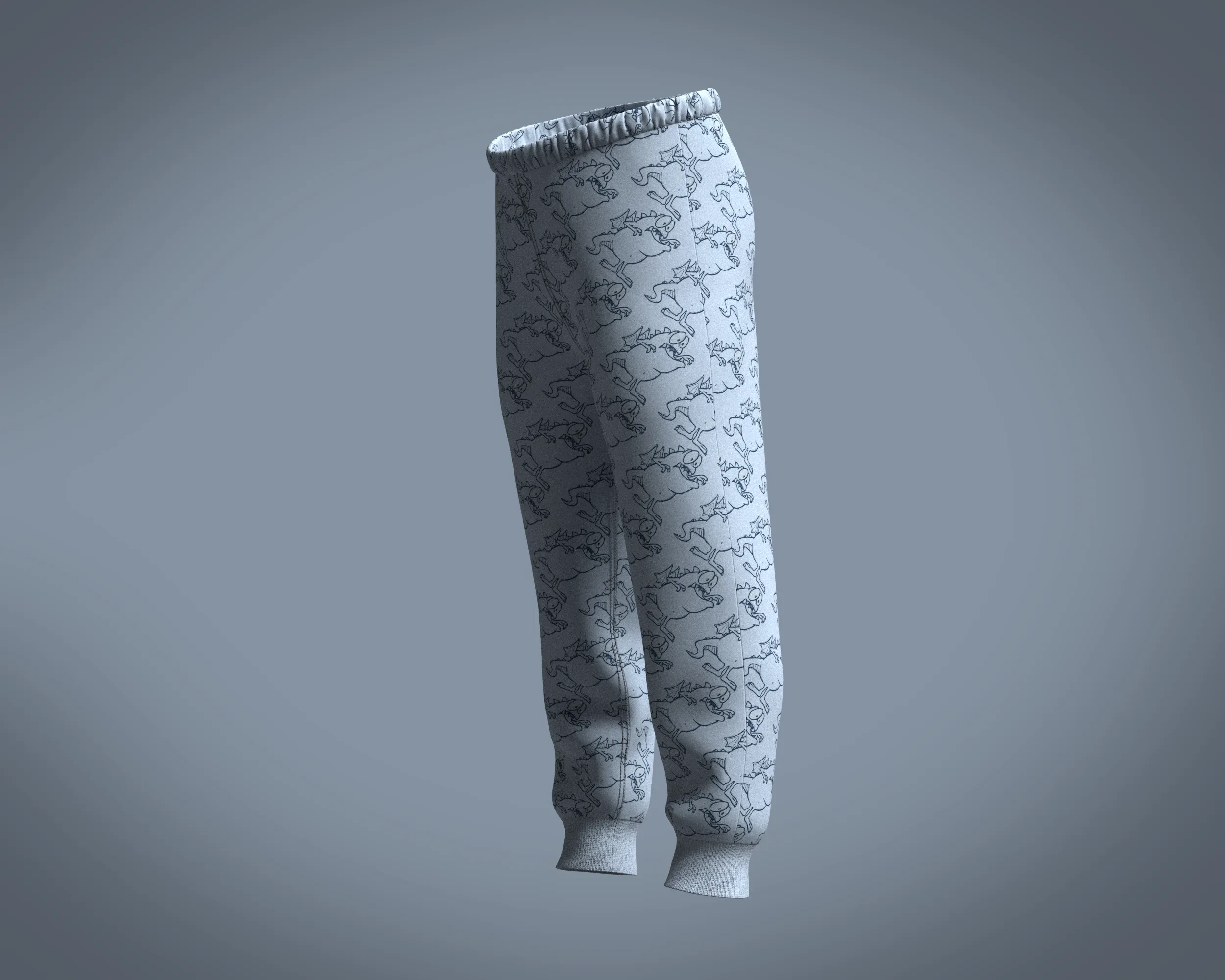 Kids-Printed Jogger | Marvelous / Clo3d / obj / fbx