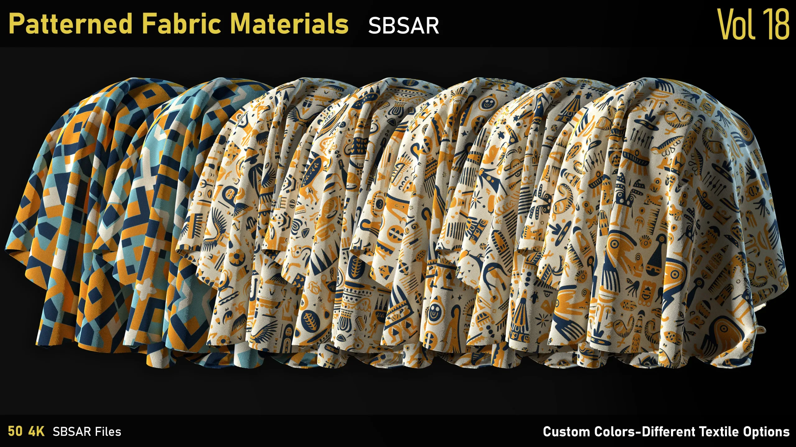 Patterned Fabric Material-Vol18-SBSAR