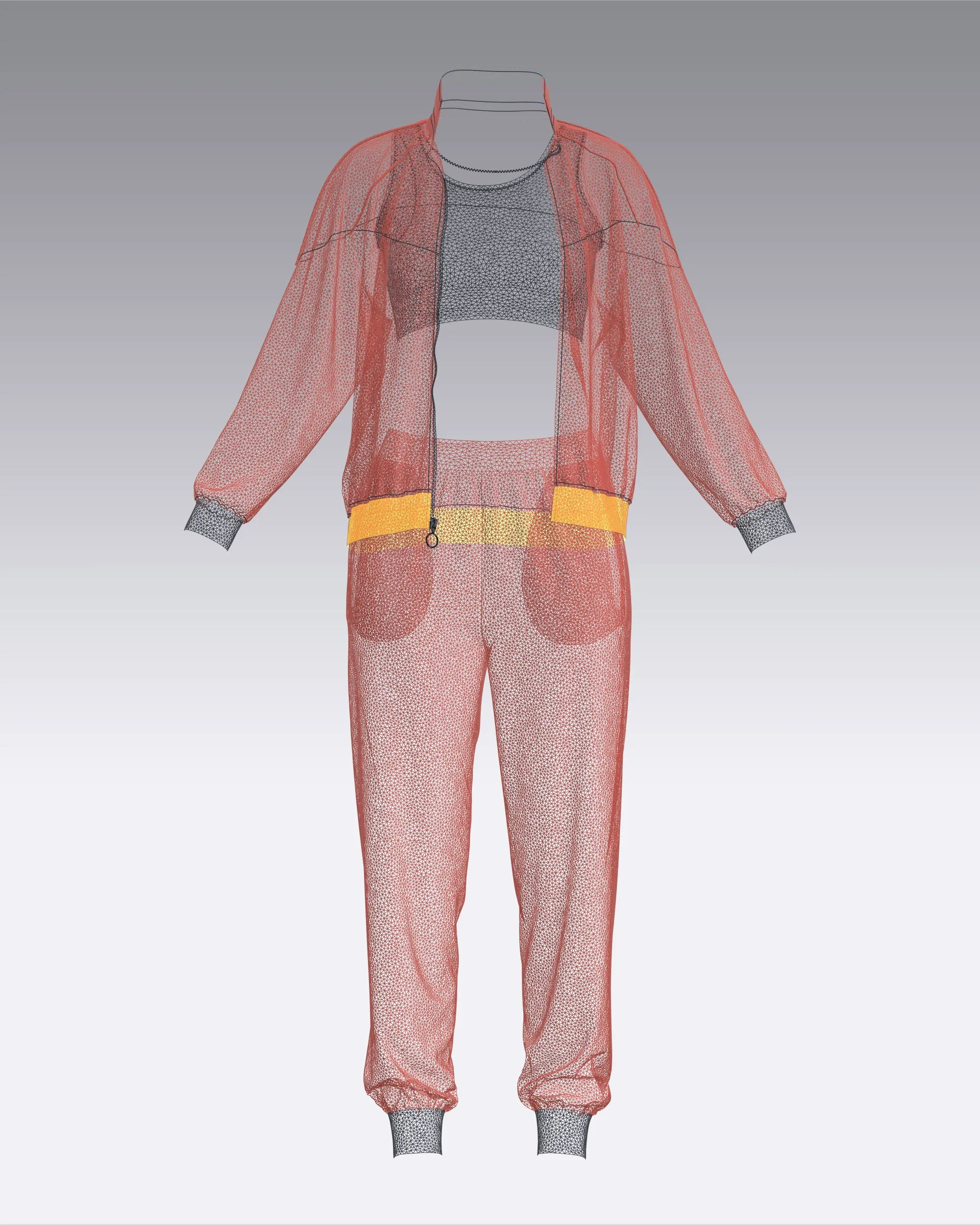 Girls Sports Outfit-Jacket with Jogger | Marvelous / Clo3d / obj / fbx