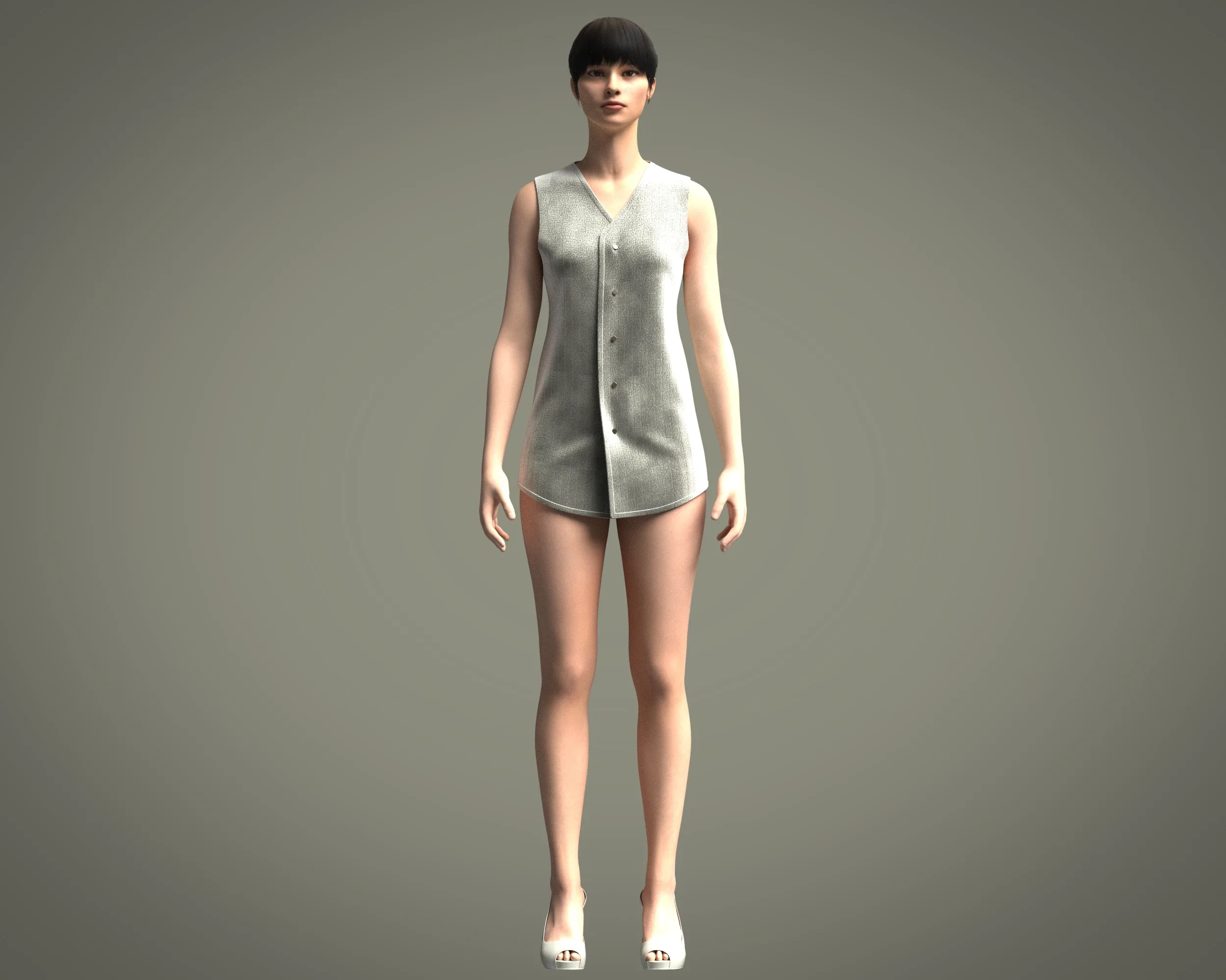 Girls Long Koti | Marvelous / Clo3d / obj / fbx