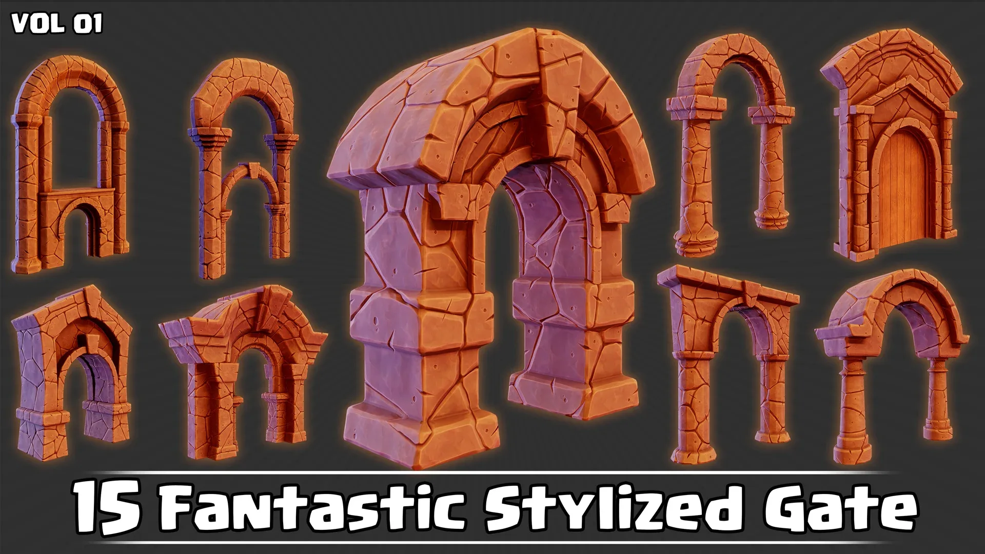 15 Fantastic Stylized Gates Game Ready VOL01