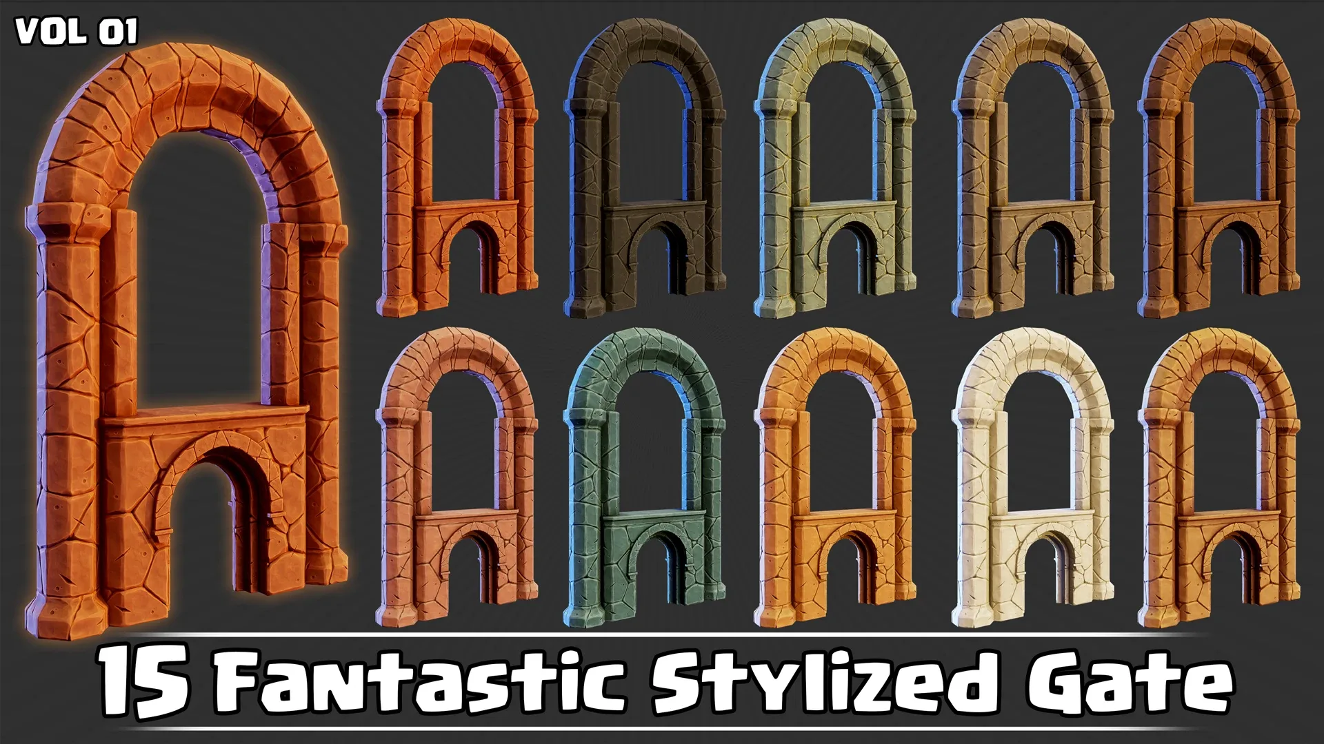 15 Fantastic Stylized Gates Game Ready VOL01