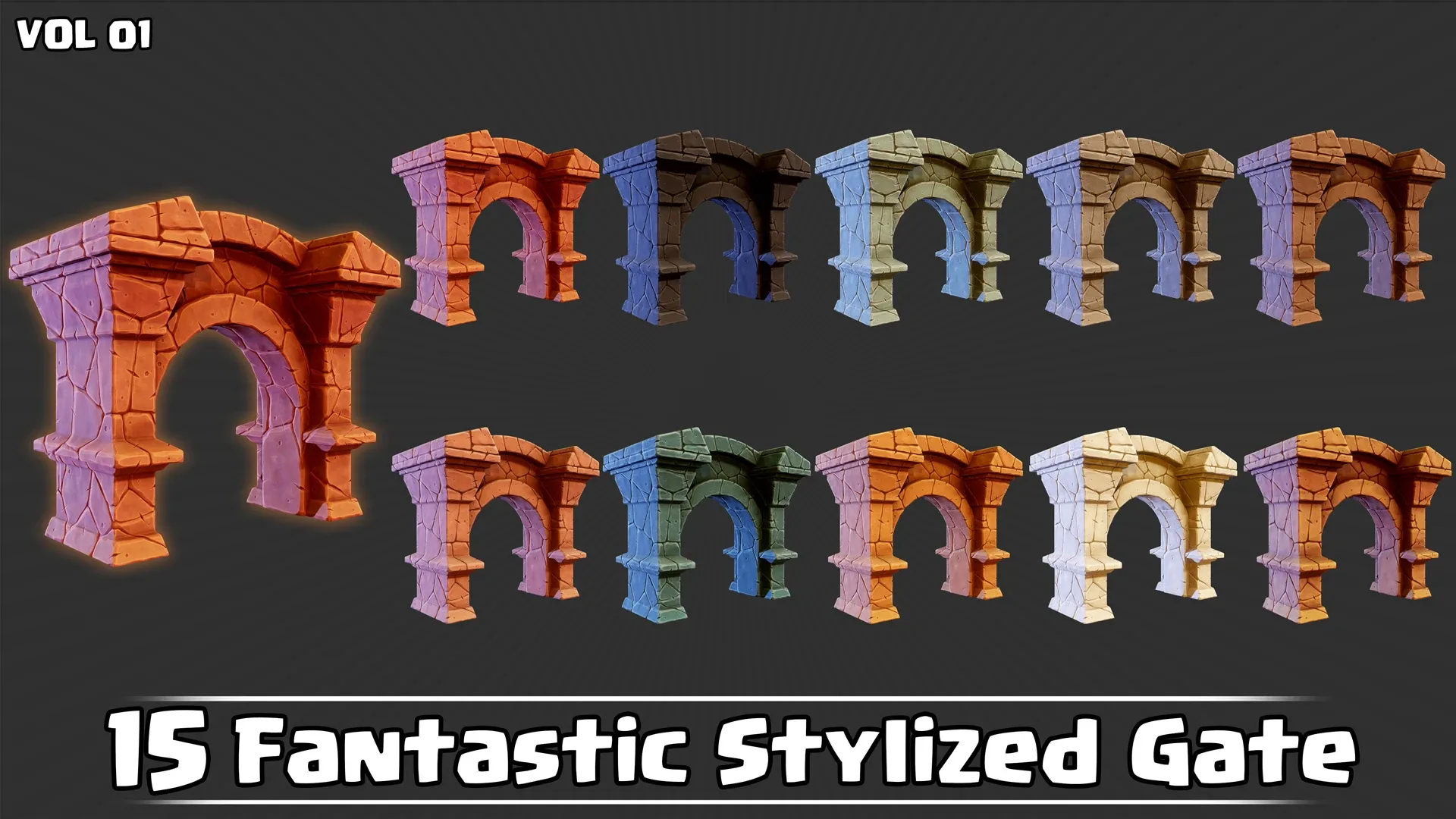 15 Fantastic Stylized Gates Game Ready VOL01