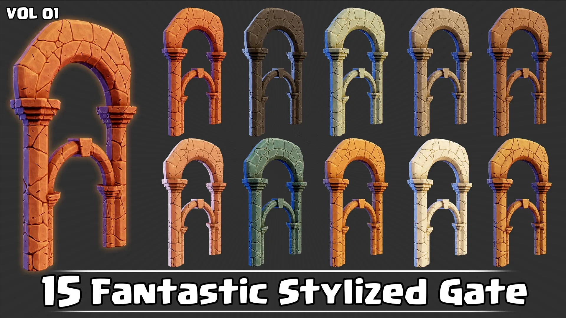 15 Fantastic Stylized Gates Game Ready VOL01