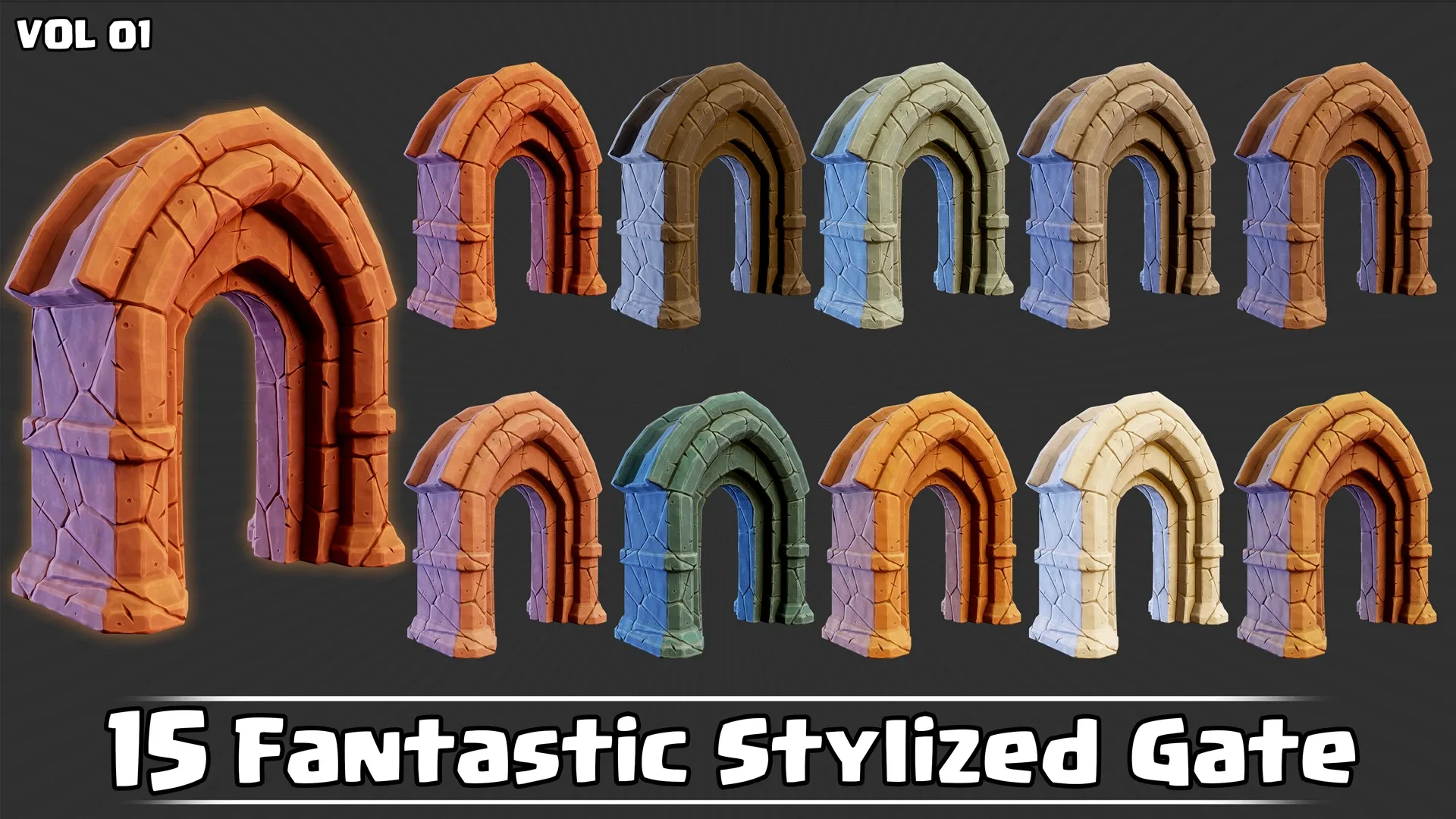 15 Fantastic Stylized Gates Game Ready VOL01