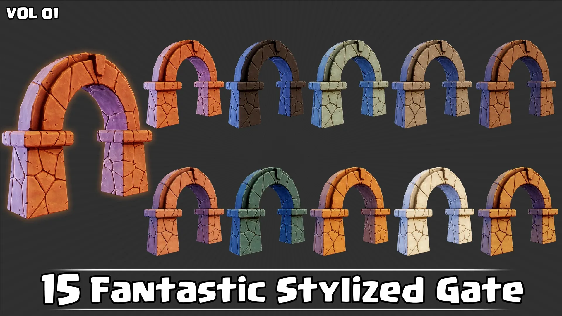 15 Fantastic Stylized Gates Game Ready VOL01