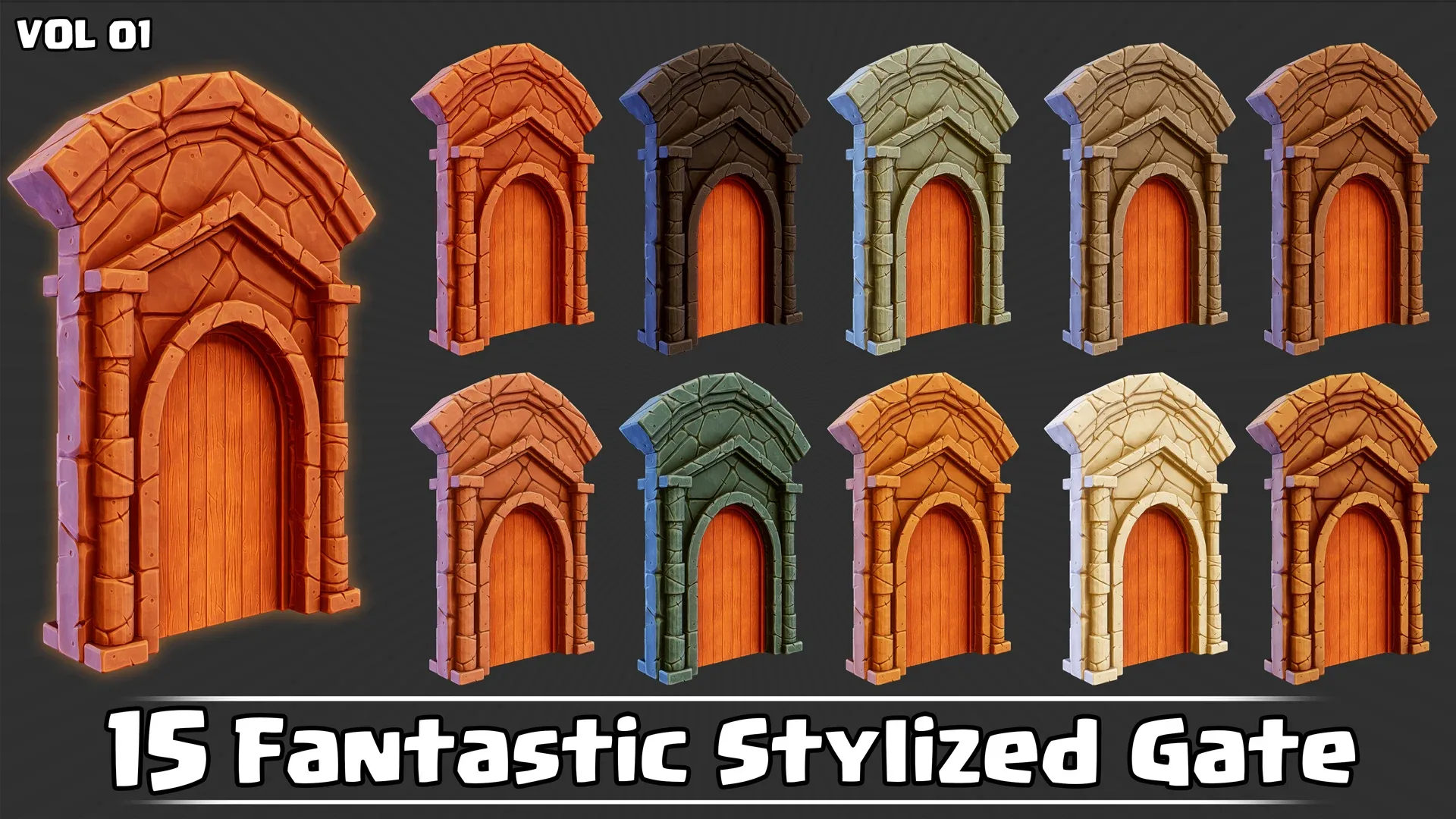 15 Fantastic Stylized Gates Game Ready VOL01