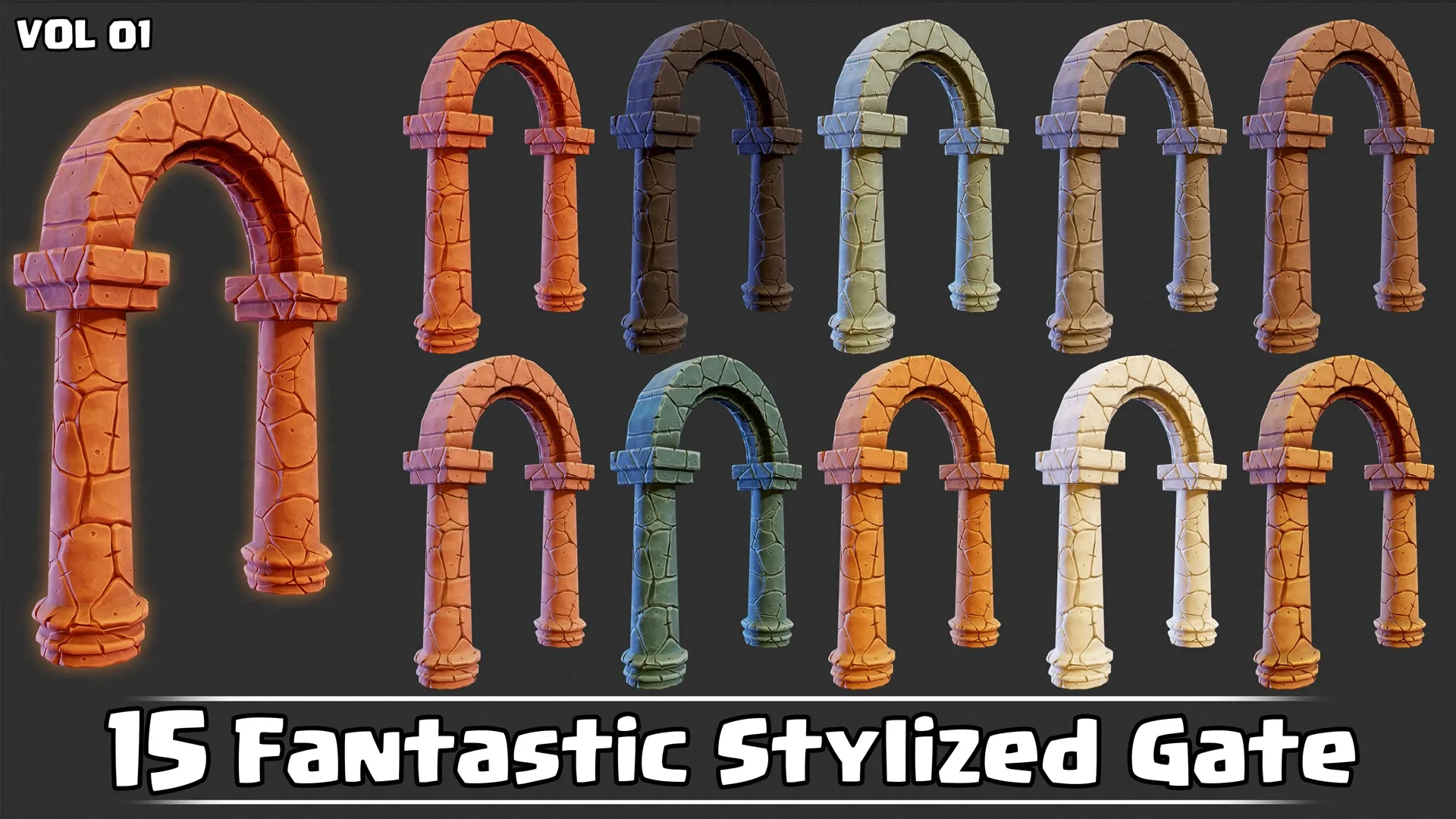 15 Fantastic Stylized Gates Game Ready VOL01