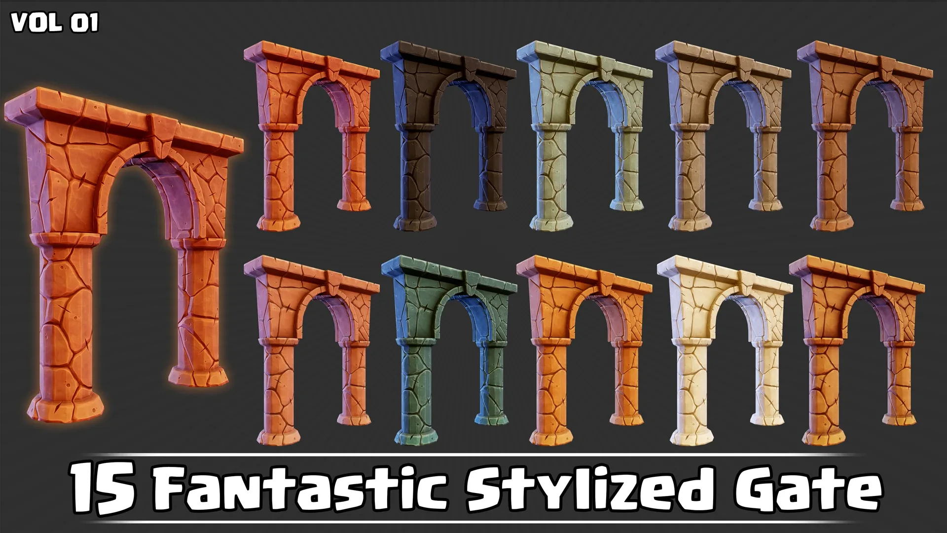 15 Fantastic Stylized Gates Game Ready VOL01