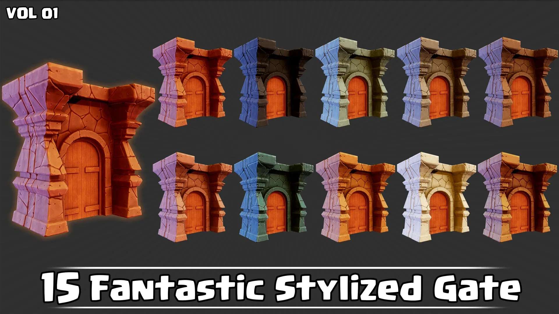 15 Fantastic Stylized Gates Game Ready VOL01