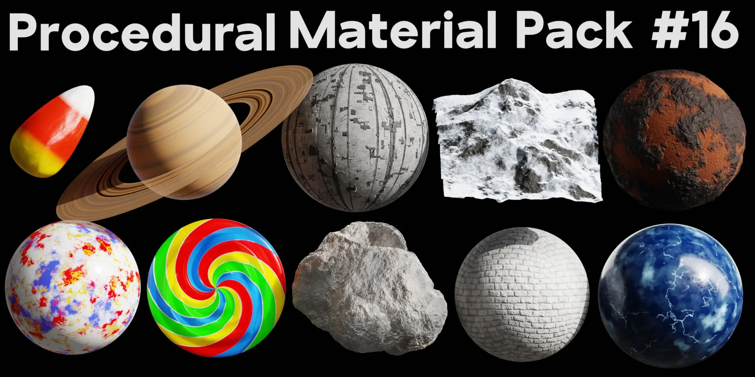 Blender Procedural Material Pack #16