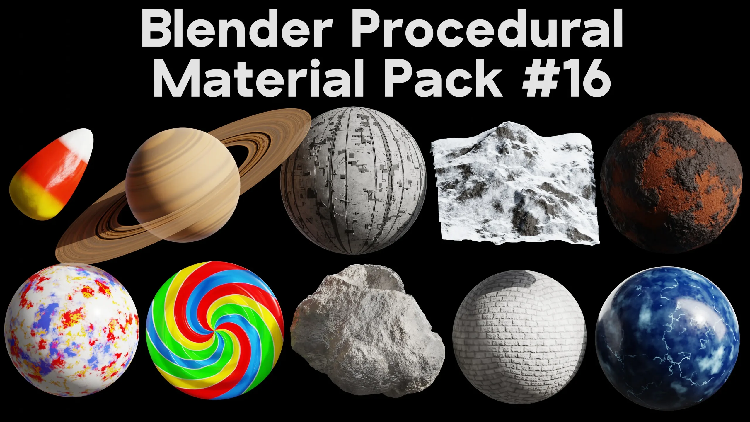 Blender Procedural Material Pack #16