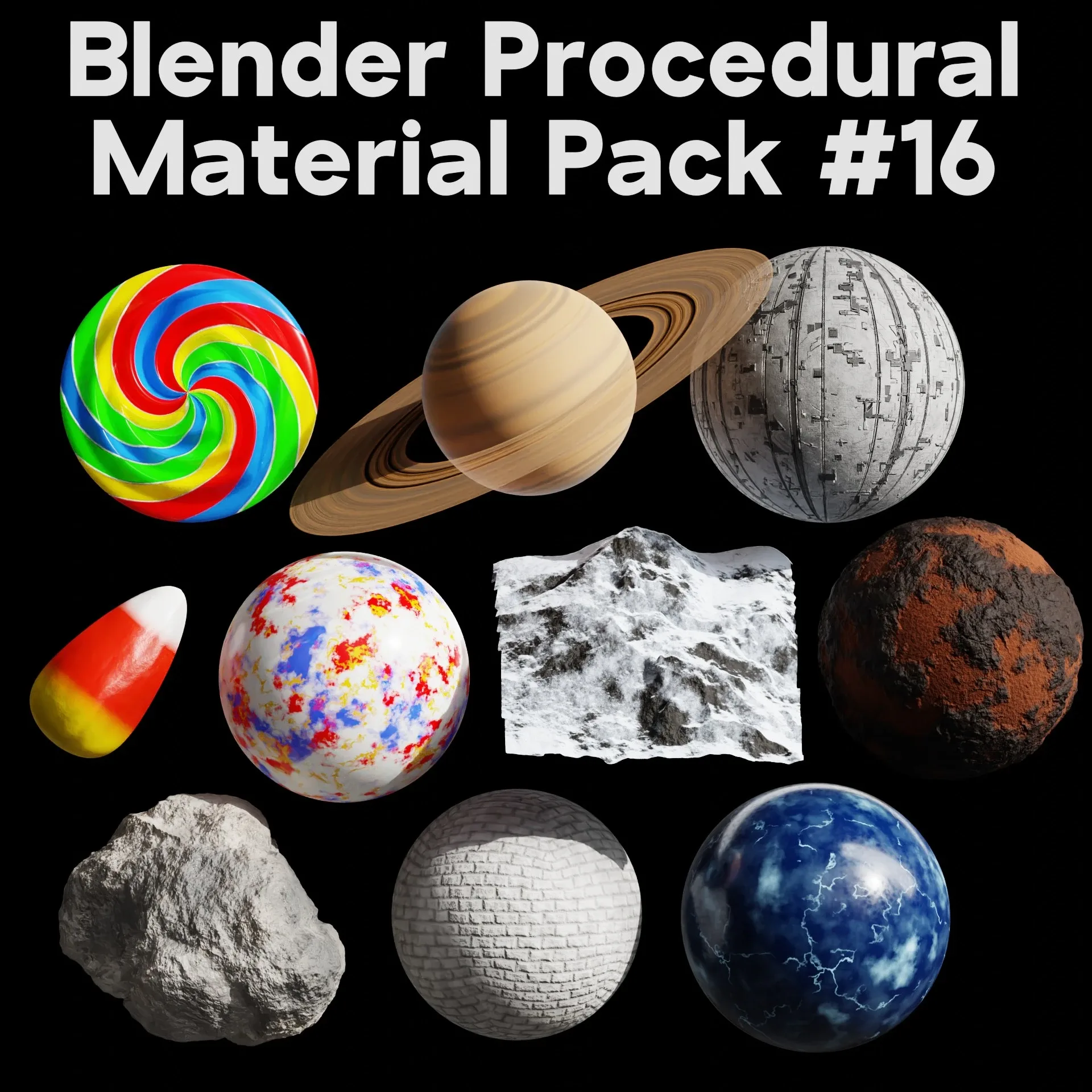 Blender Procedural Material Pack #16