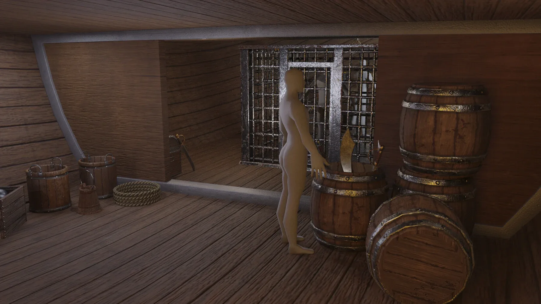 Pirate Ship with Interior, Props, Guns, and Textures - Vol 1