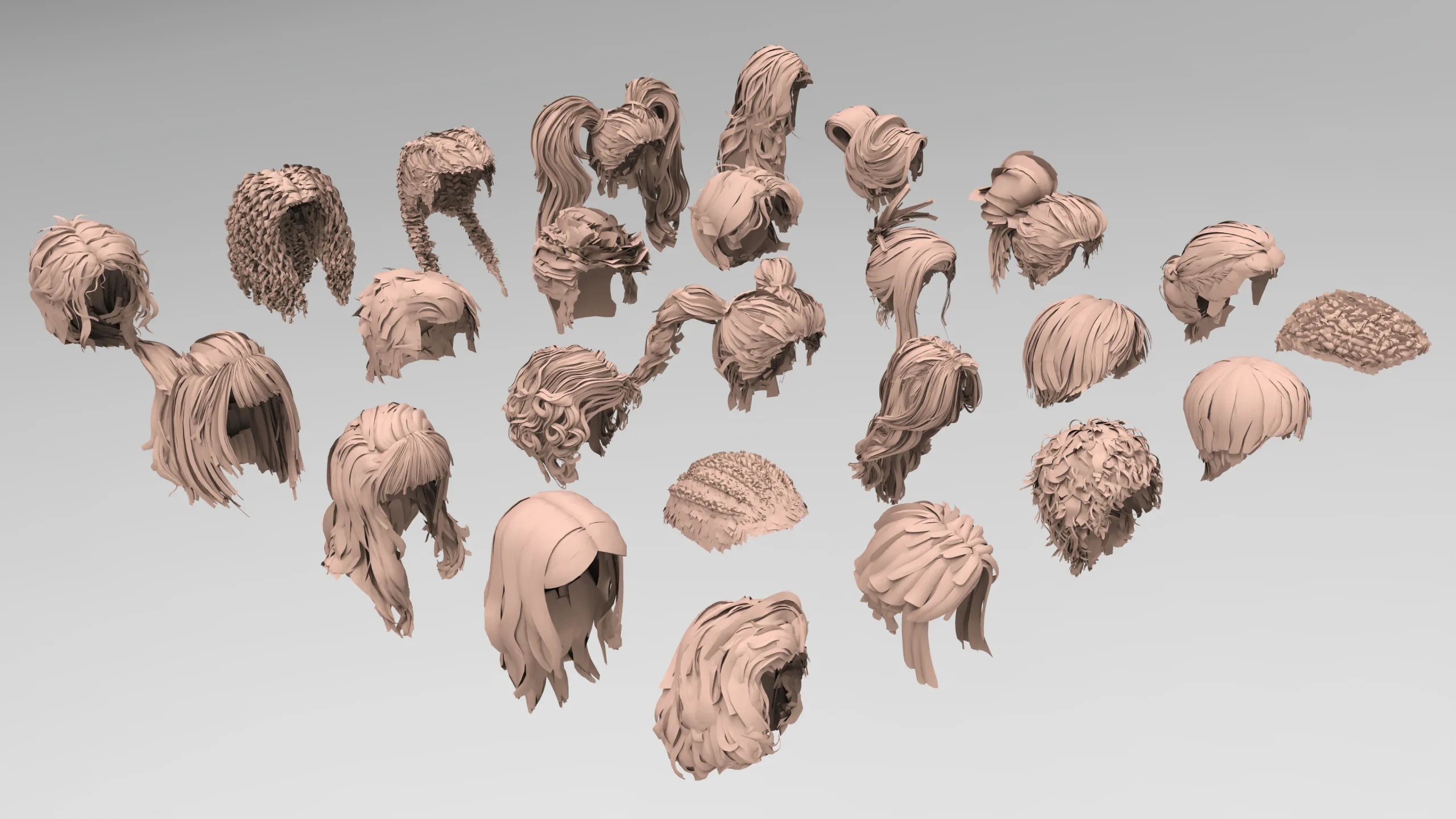 25 basemesh hair pack 5