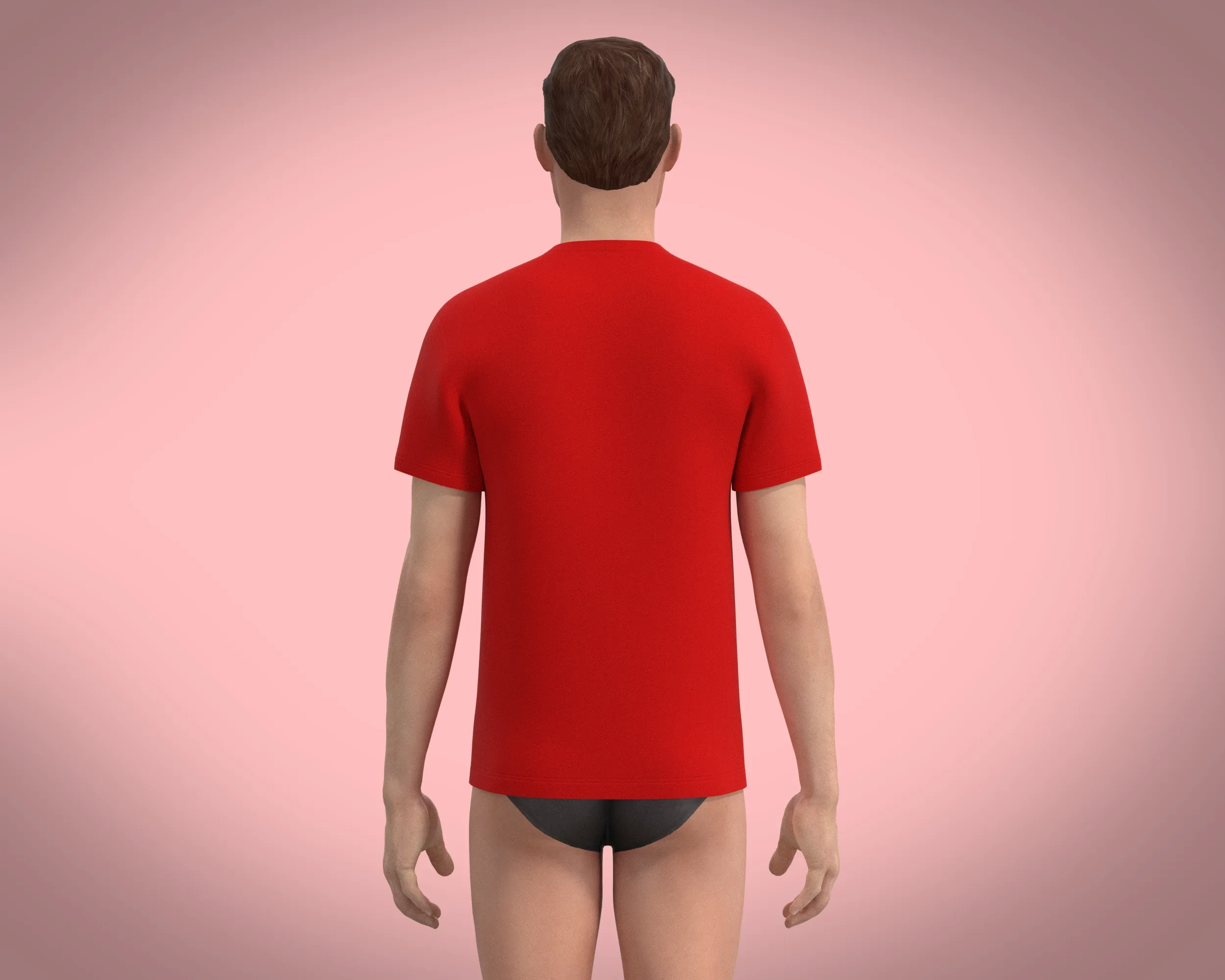 Mens Red Tshirt | Marvelous / Clo3d / obj / fbx