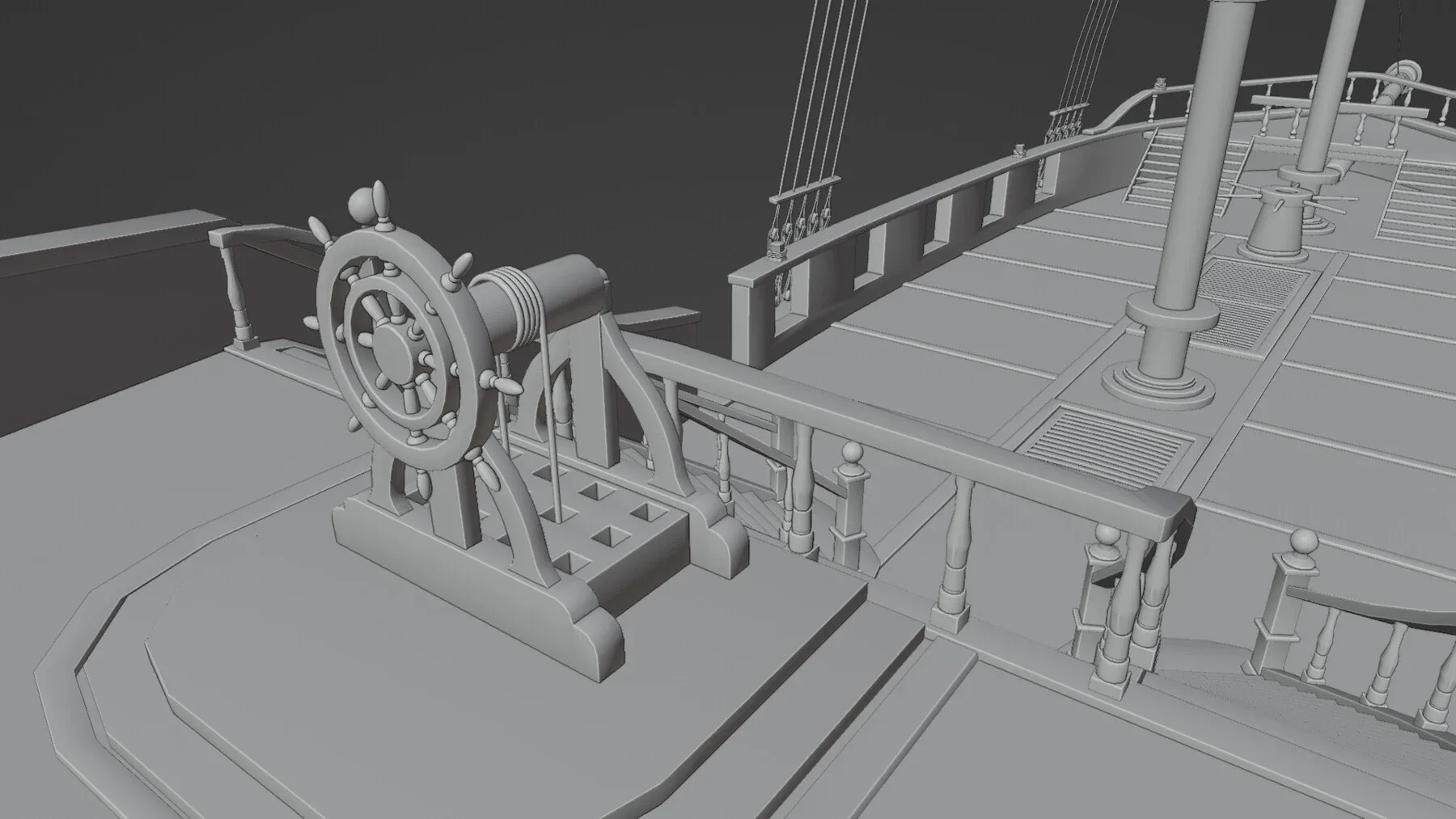 Pirate Ship with Interior - Props - Guns - Vol 2