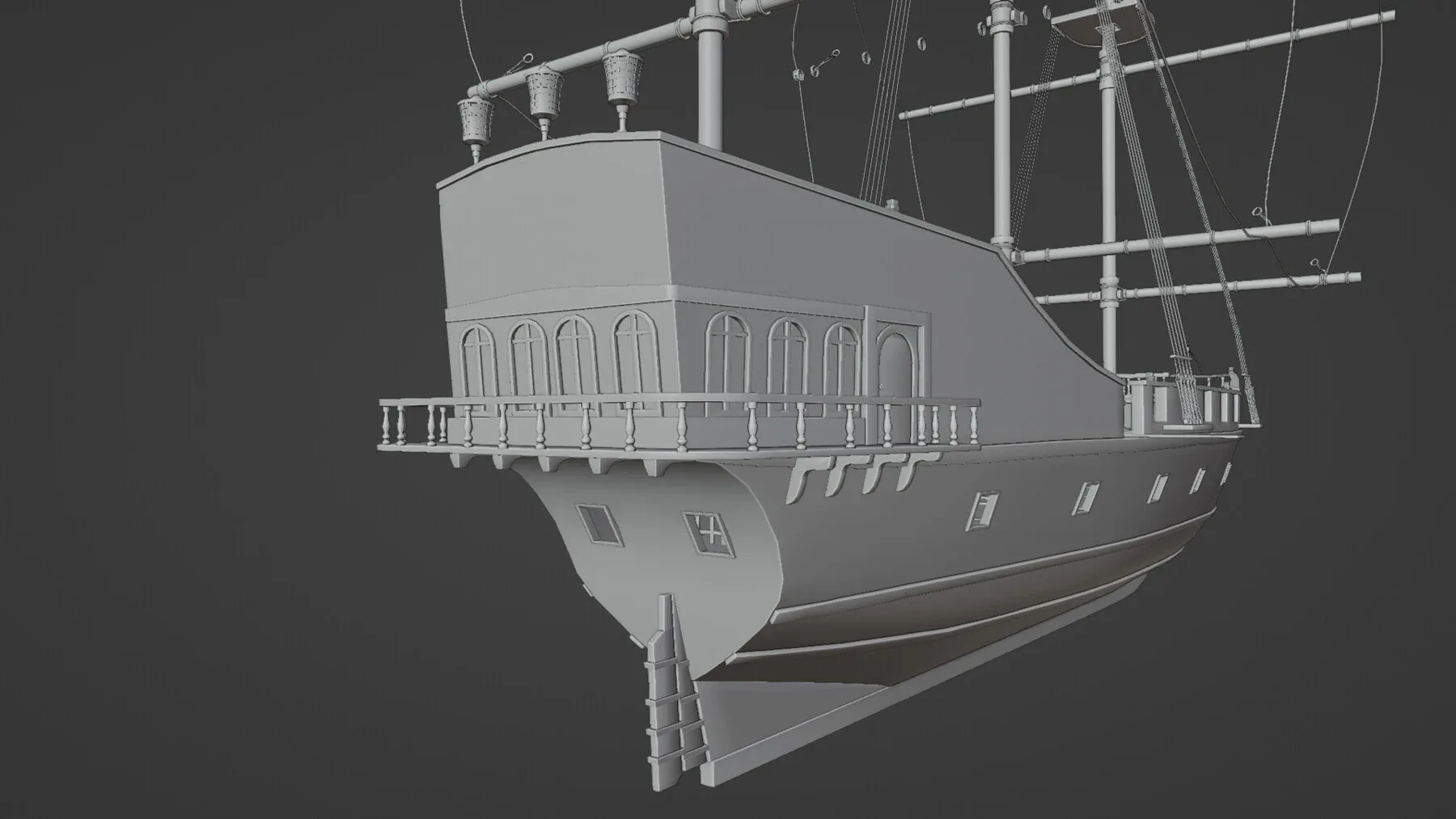 Pirate Ship with Interior - Props - Guns - Vol 2