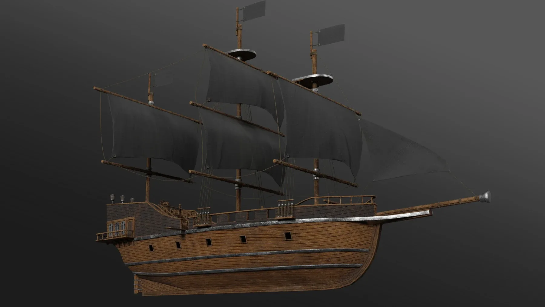 Pirate Ship with Interior - Props - Guns - Vol 2