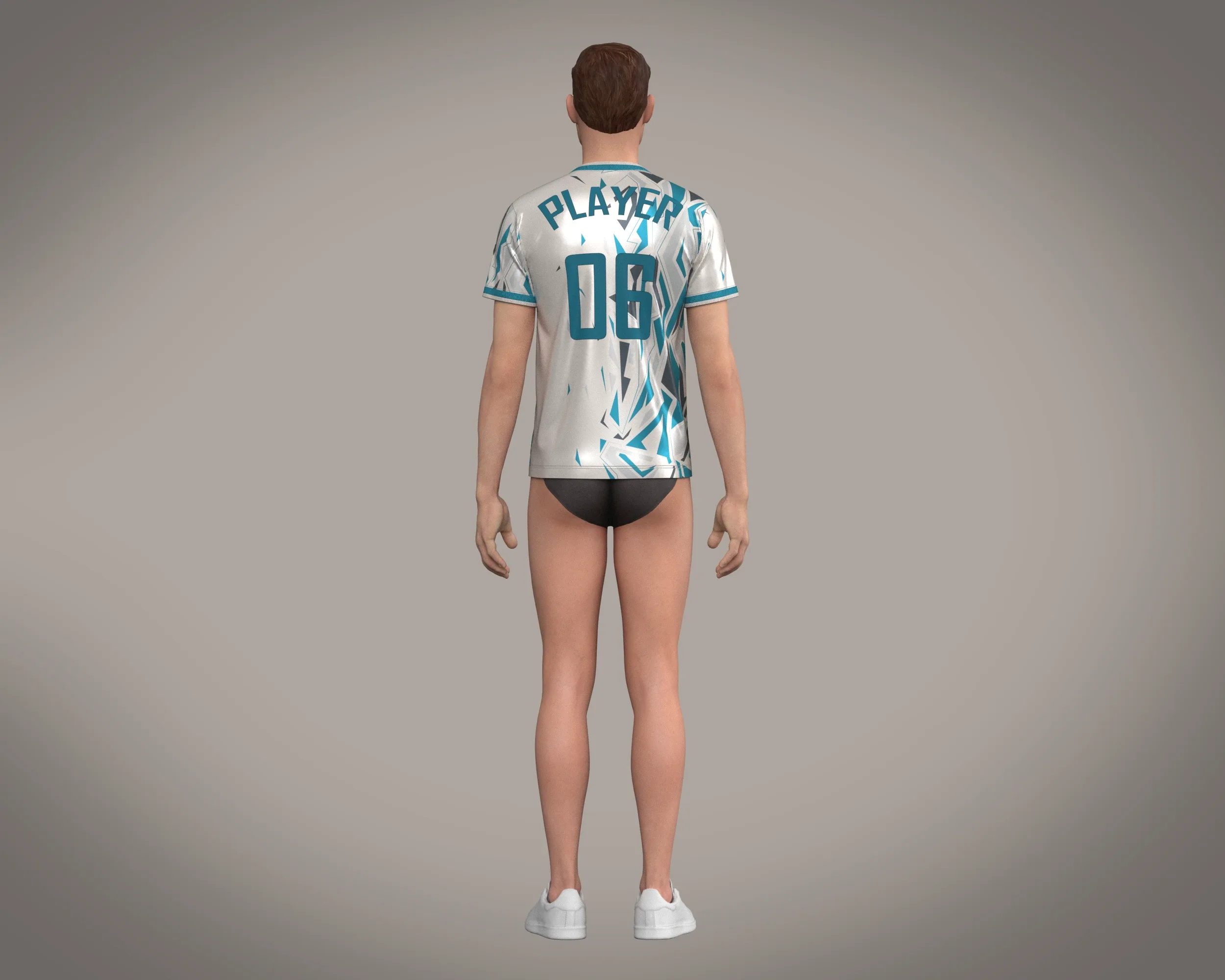 Soccer Advanced jersey Player-06 | Marvelous / Clo3d / obj / fbx