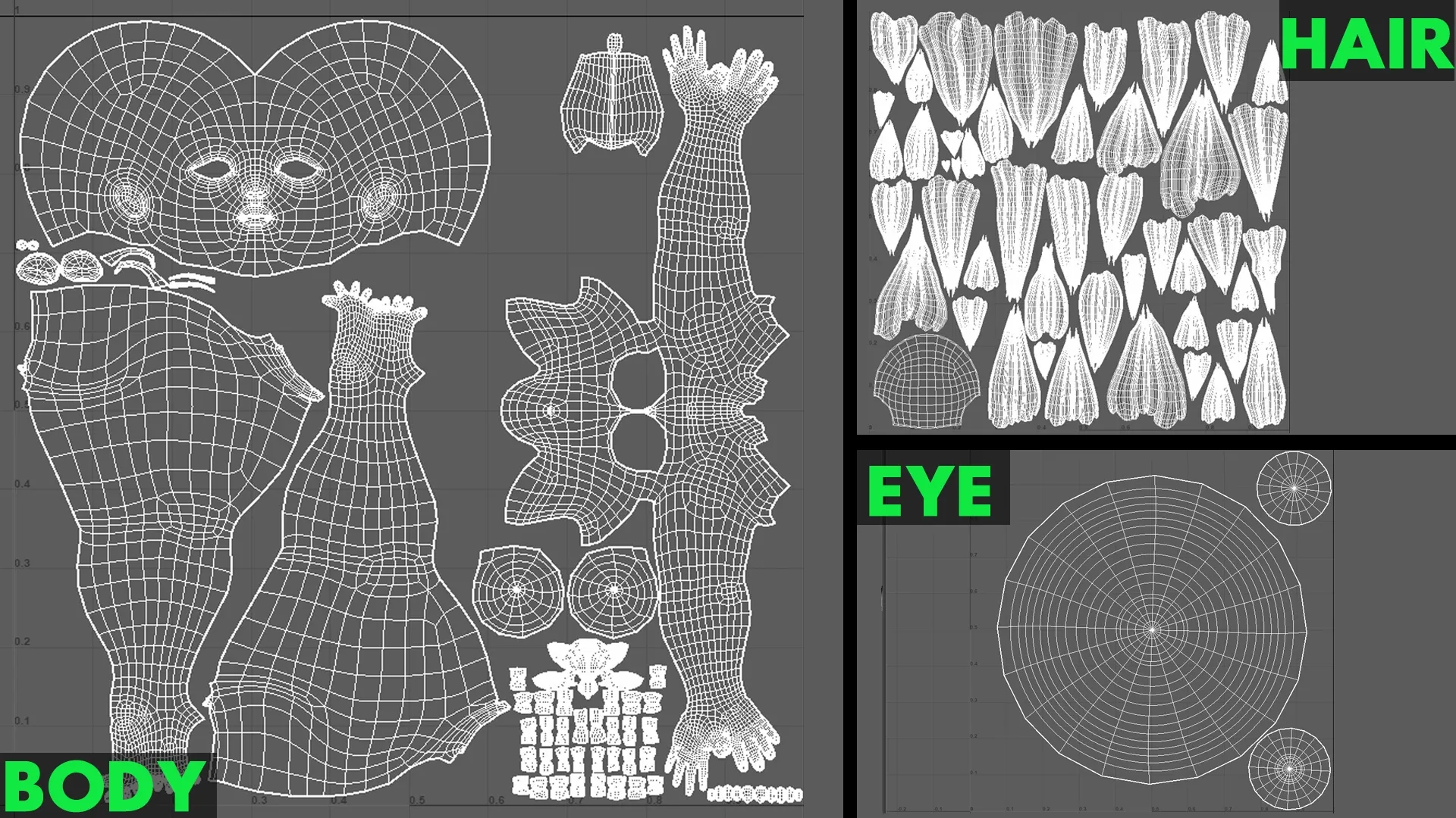 Blender -  Female Anatomy BaseMesh - Topology + UV Map