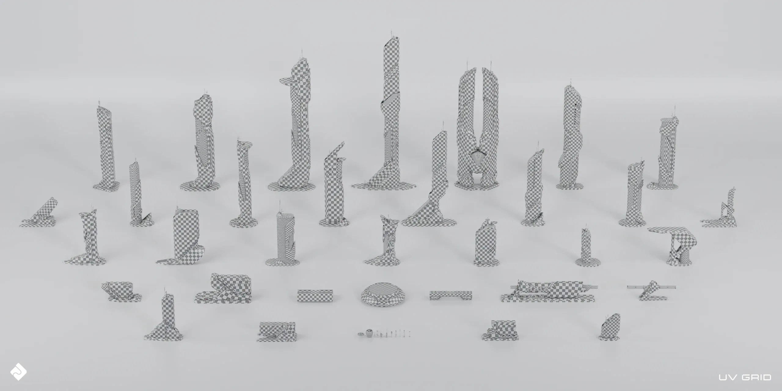 Future City - Futuristic Buildings & Environment Assets Blender 3D Kitbash Pack