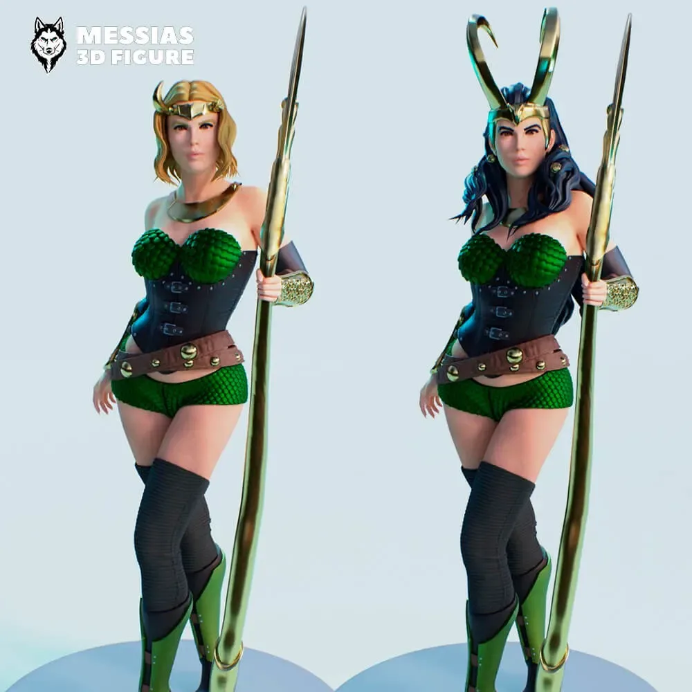Lady Loki Versions Figure 3D Print Model