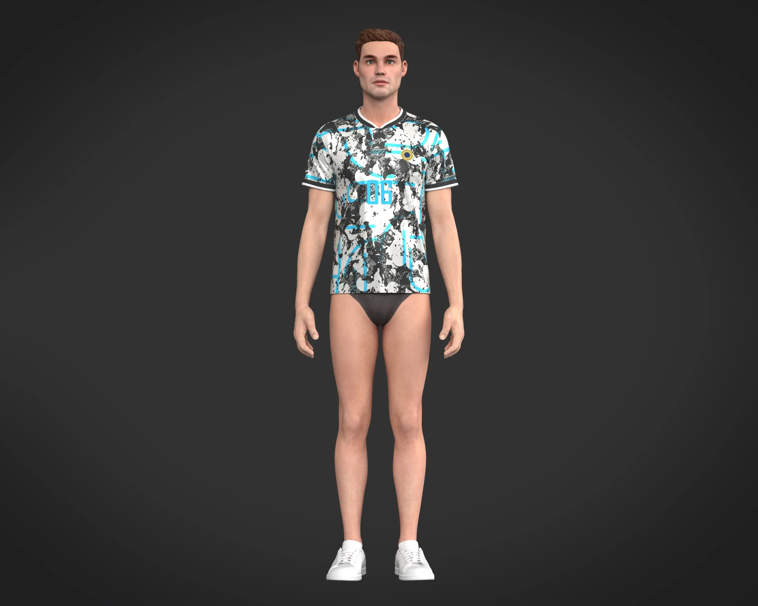 Soccer Printed jersey Player-06 V2 | Marvelous / Clo3d / obj / fbx