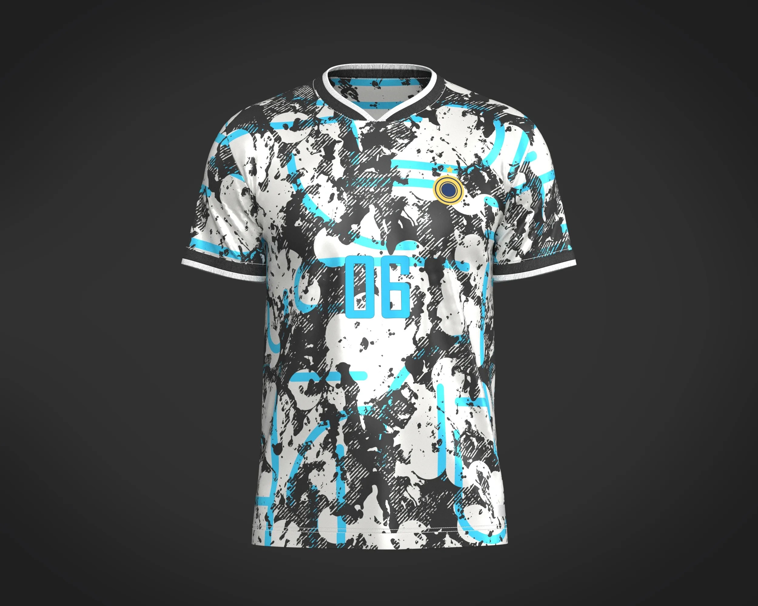 Soccer Printed jersey Player-06 V2 | Marvelous / Clo3d / obj / fbx