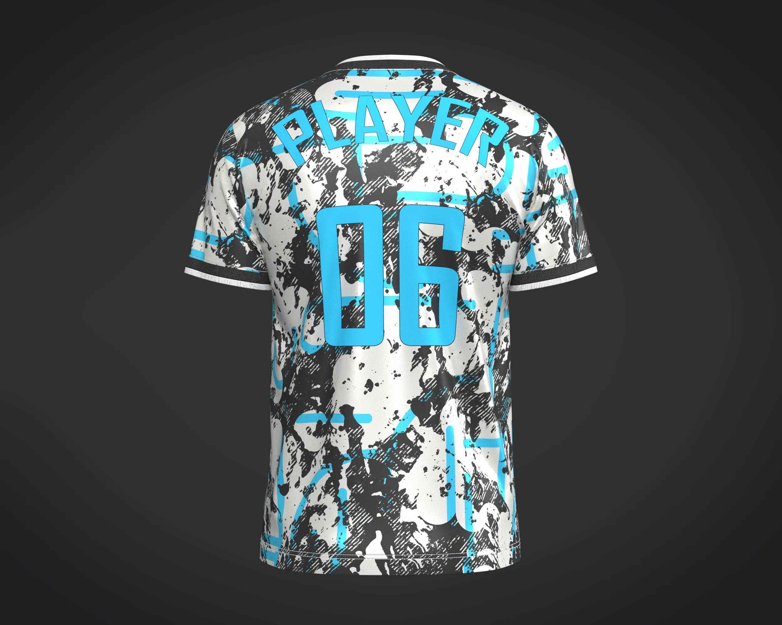 Soccer Printed jersey Player-06 V2 | Marvelous / Clo3d / obj / fbx