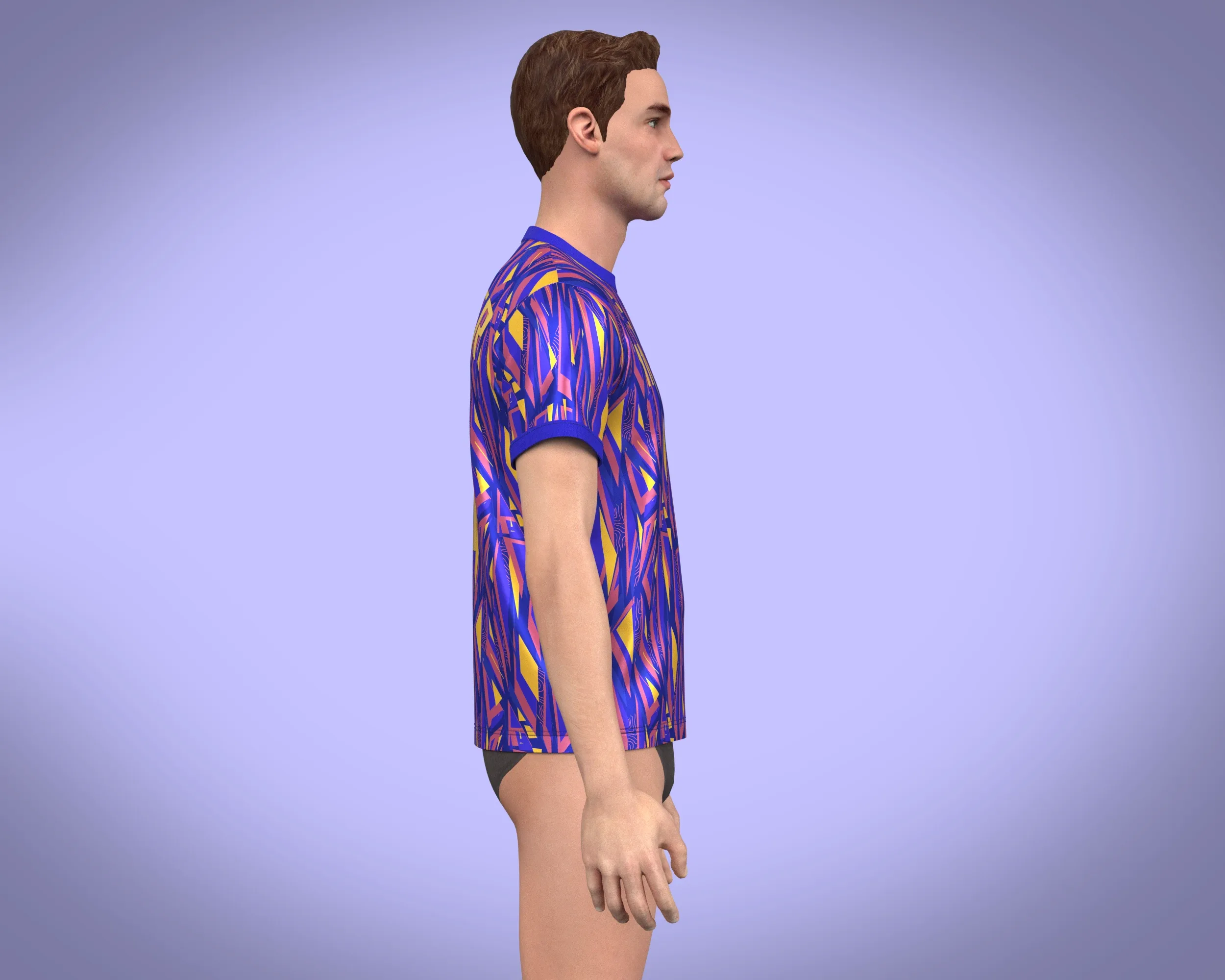 Soccer Sports Blue Jersey Player 11 | Marvelous / Clo3d / obj / fbx