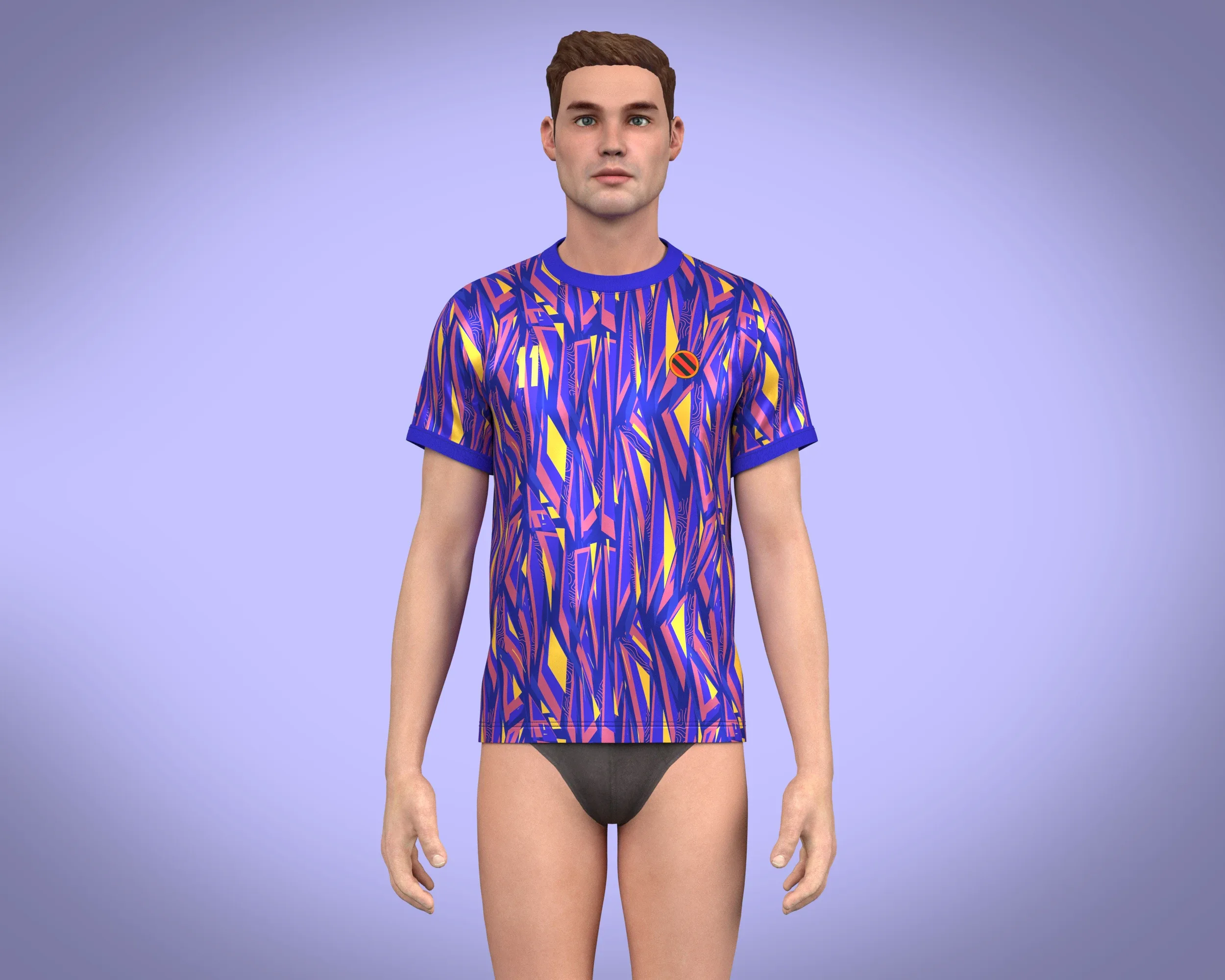 Soccer Sports Blue Jersey Player 11 | Marvelous / Clo3d / obj / fbx