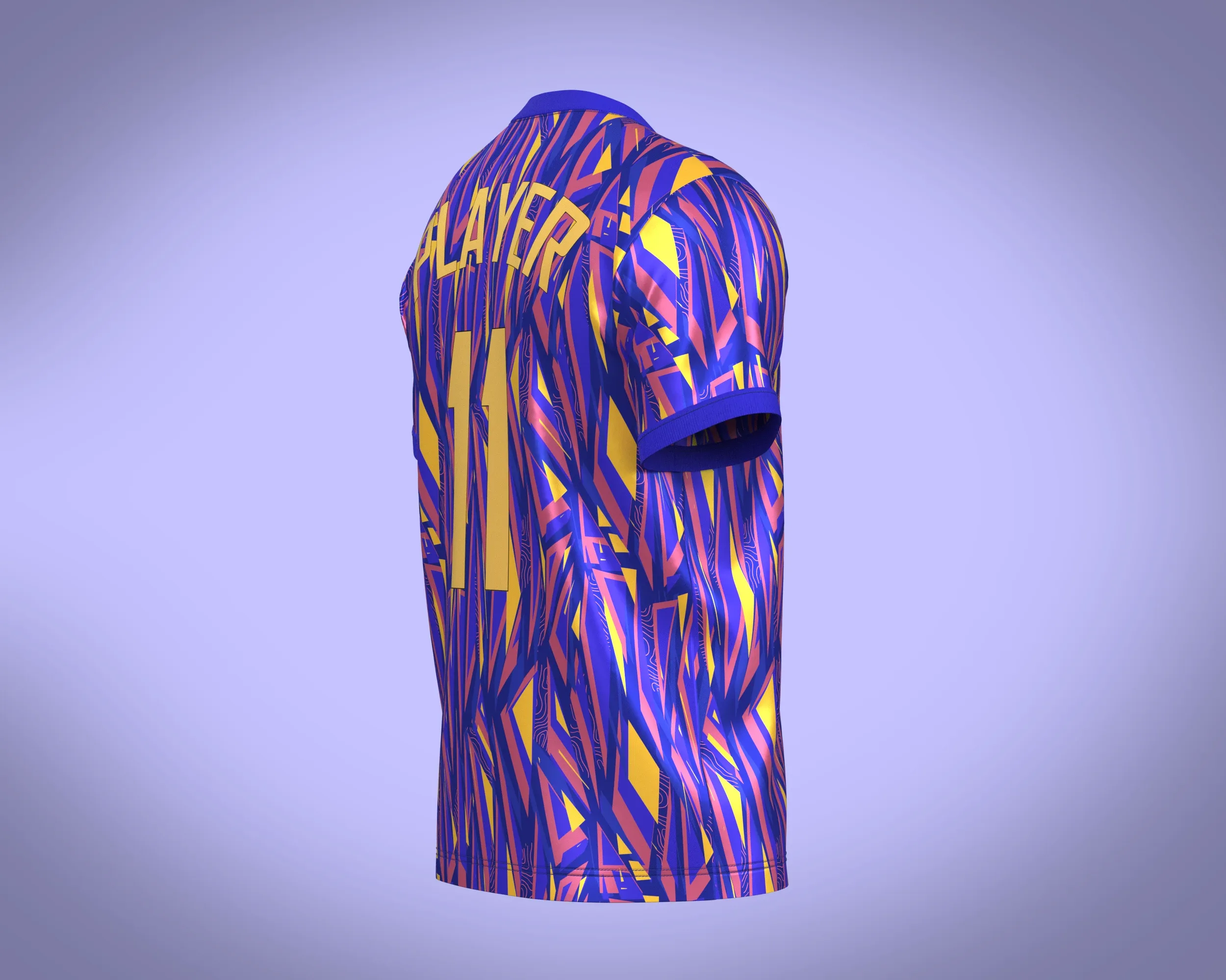 Soccer Sports Blue Jersey Player 11 | Marvelous / Clo3d / obj / fbx