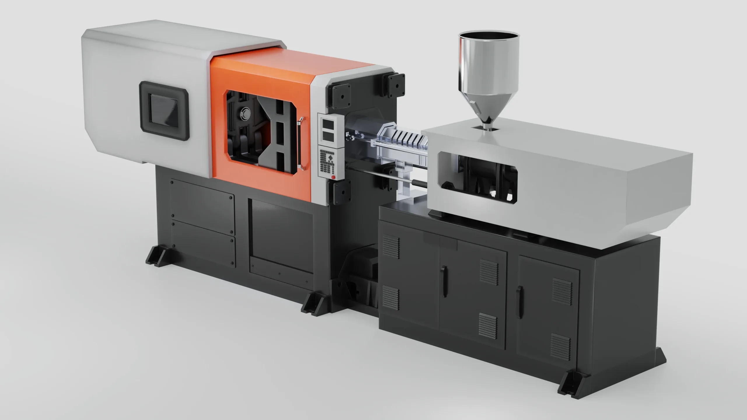 CNC Plastic Injection Molding Machine ready for animation
