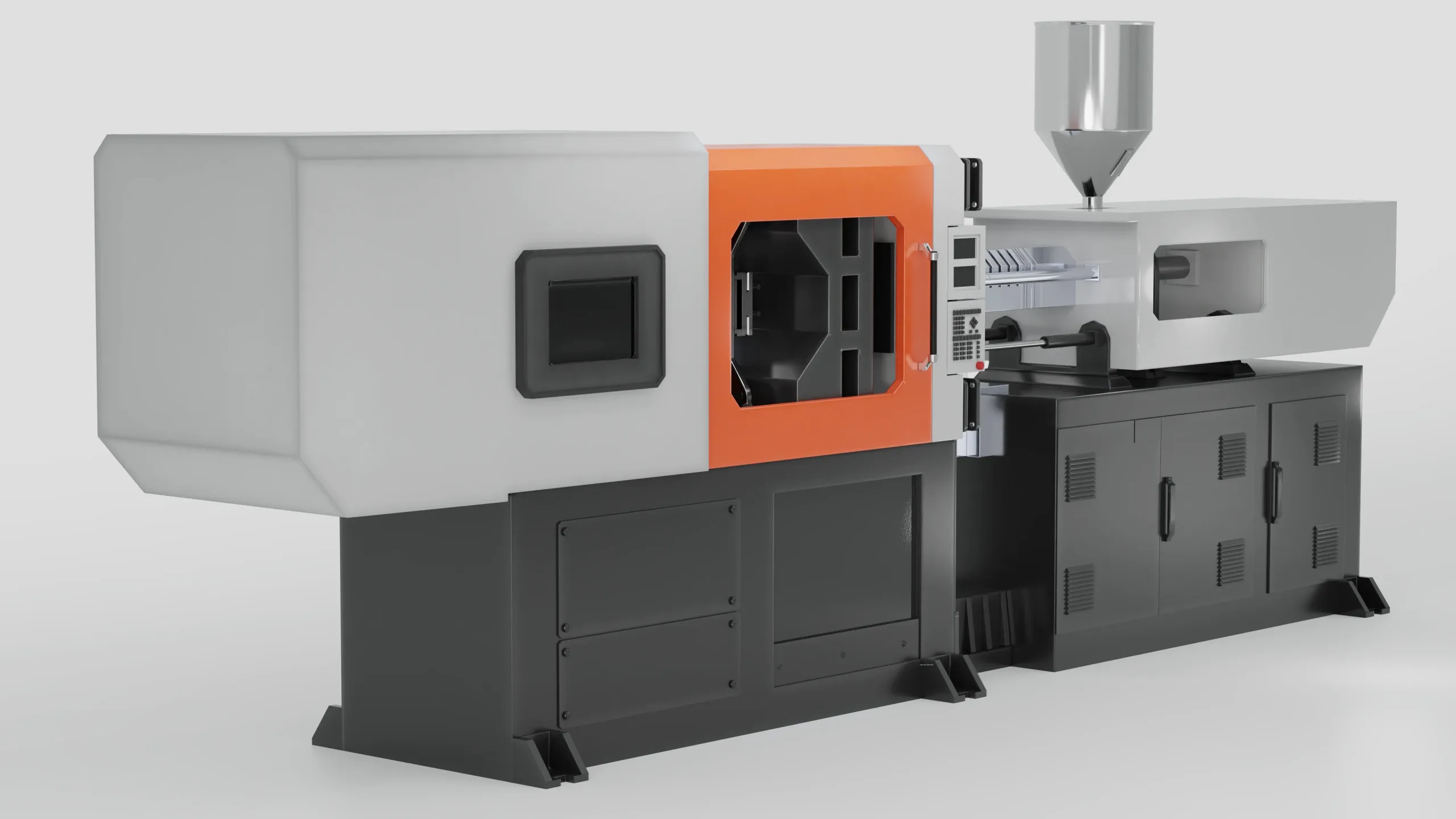 CNC Plastic Injection Molding Machine ready for animation