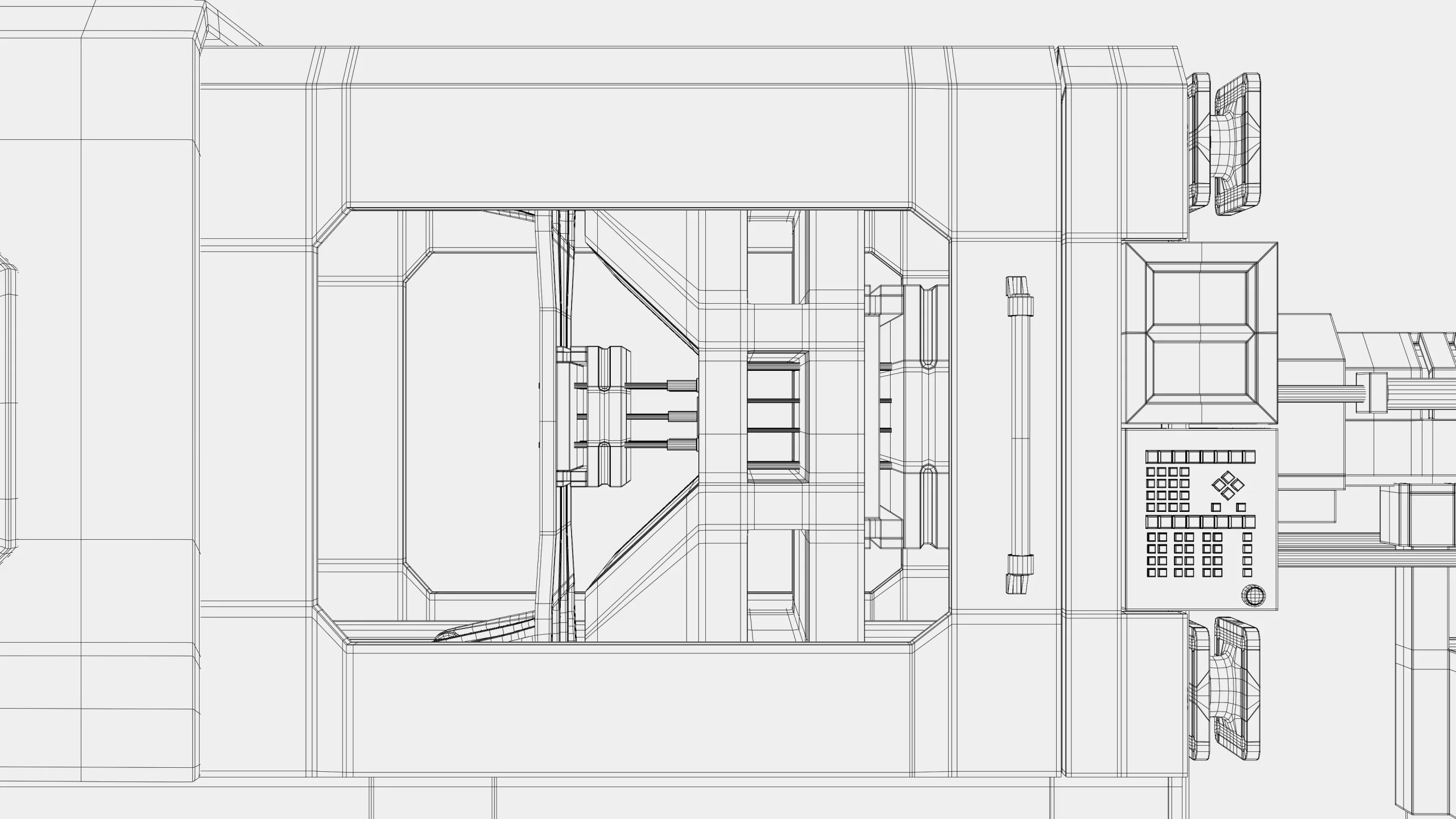 CNC Plastic Injection Molding Machine ready for animation