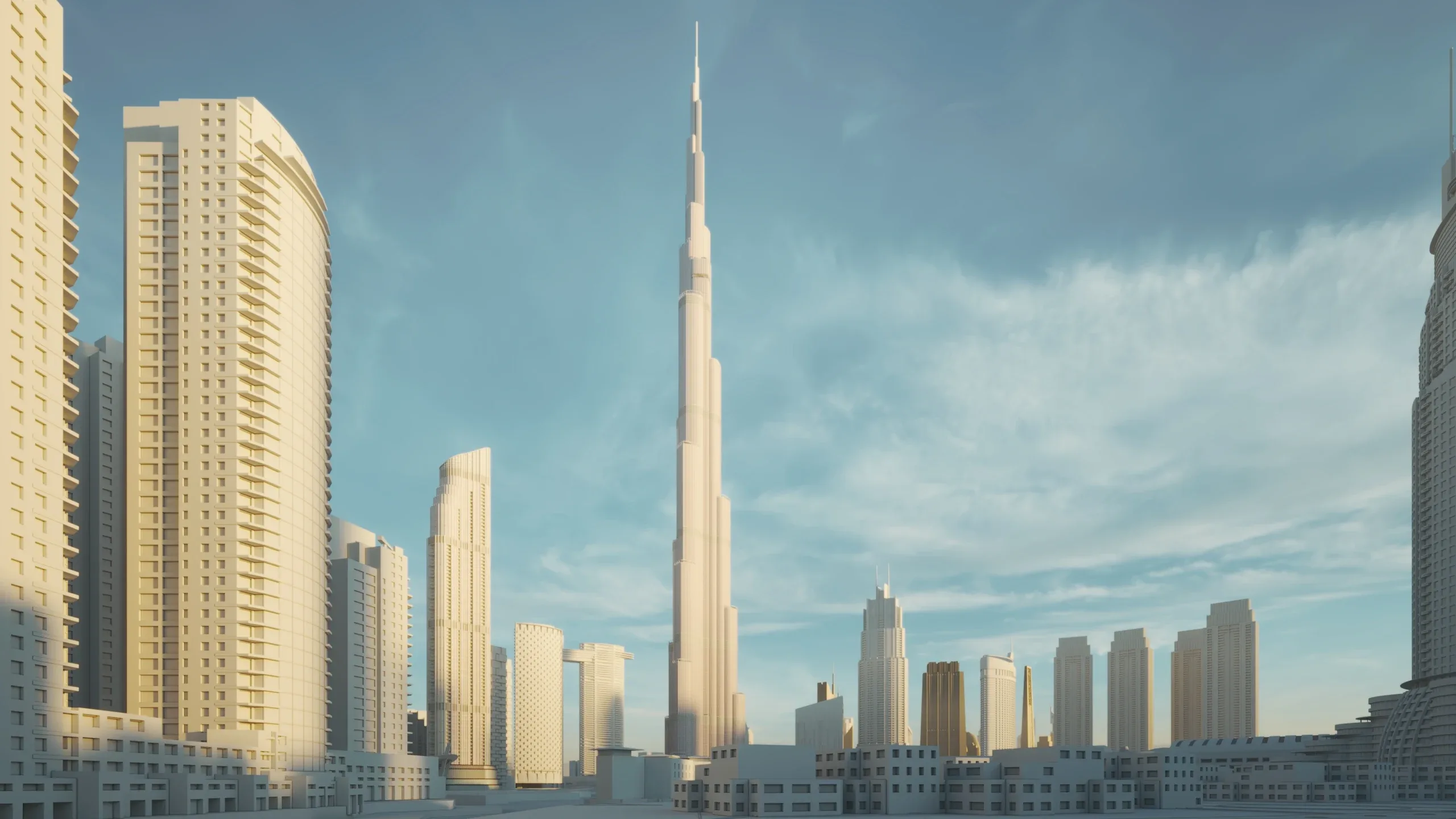 Dubai Burj khalifa Area v2 3D model