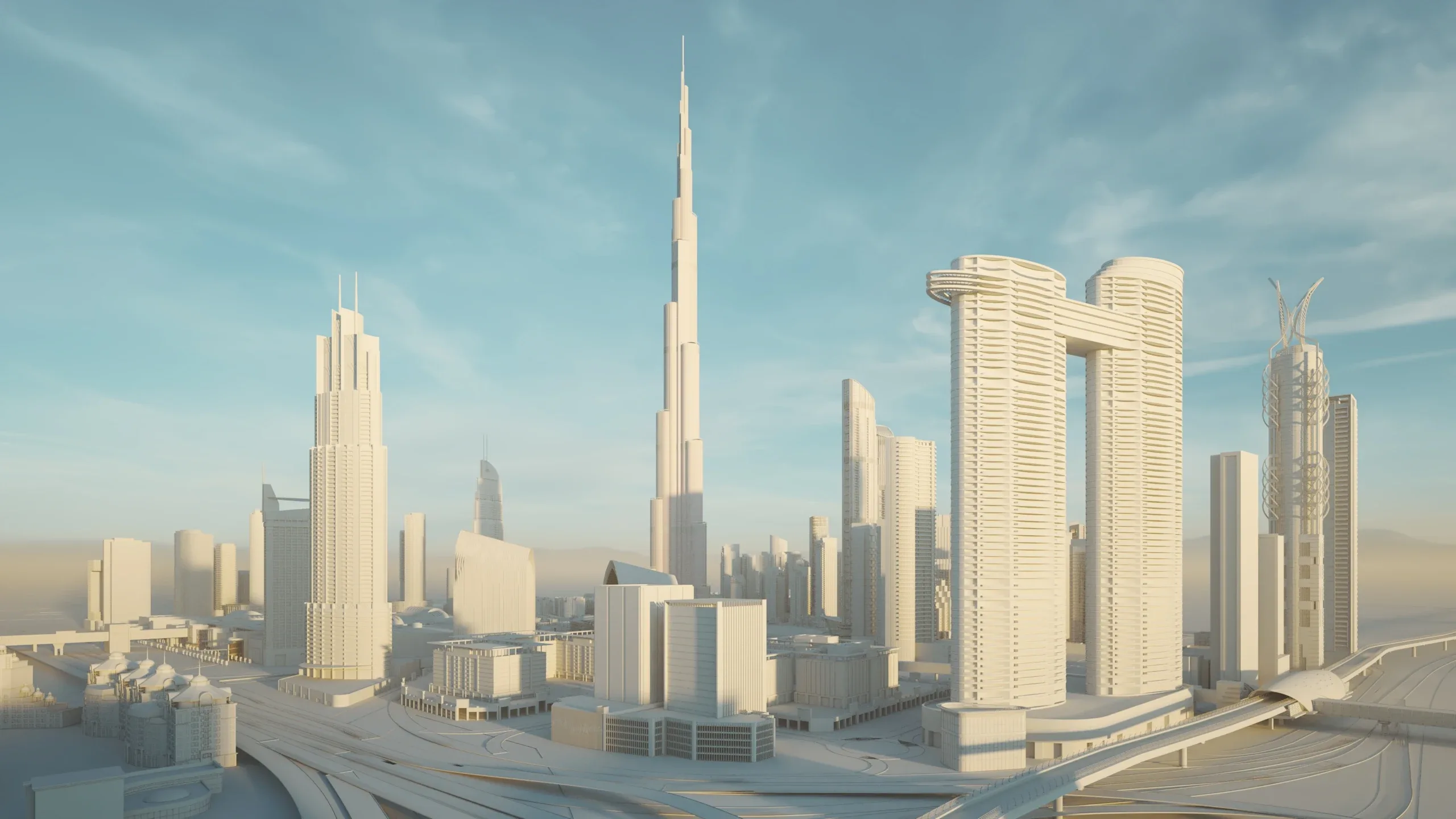 Dubai Burj khalifa Area v2 3D model