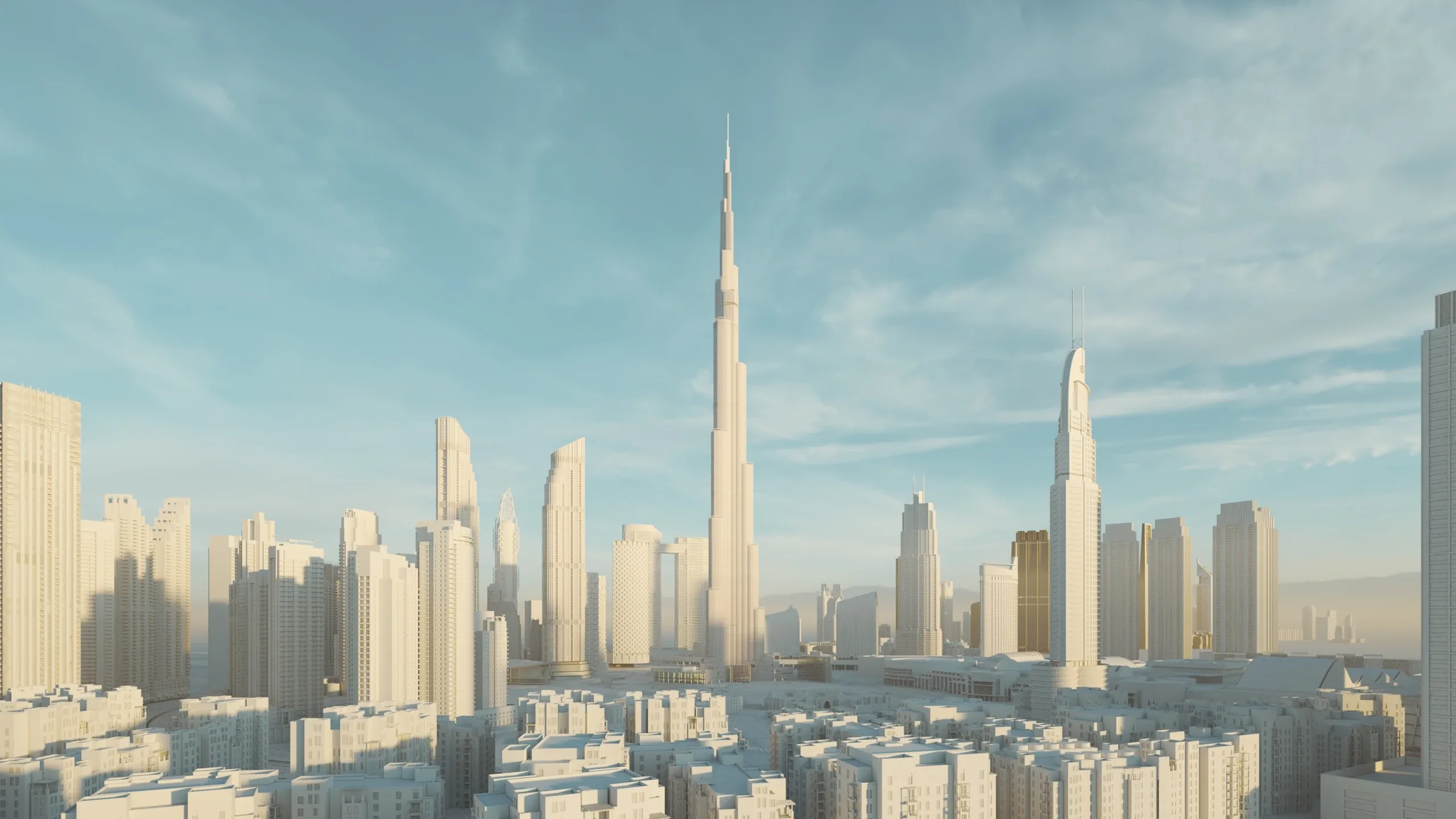 Dubai Burj khalifa Area v2 3D model
