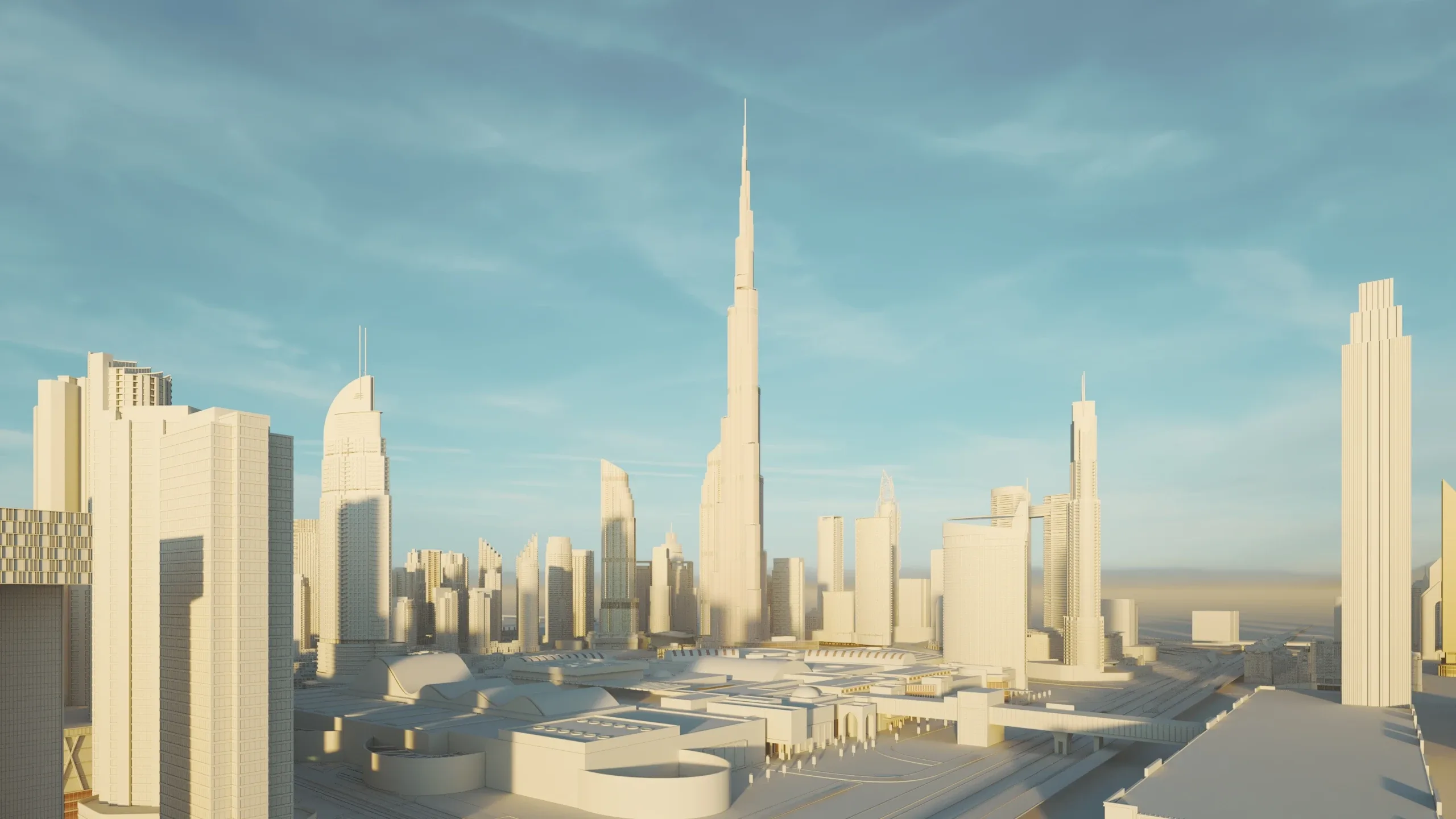 Dubai Burj khalifa Area v2 3D model